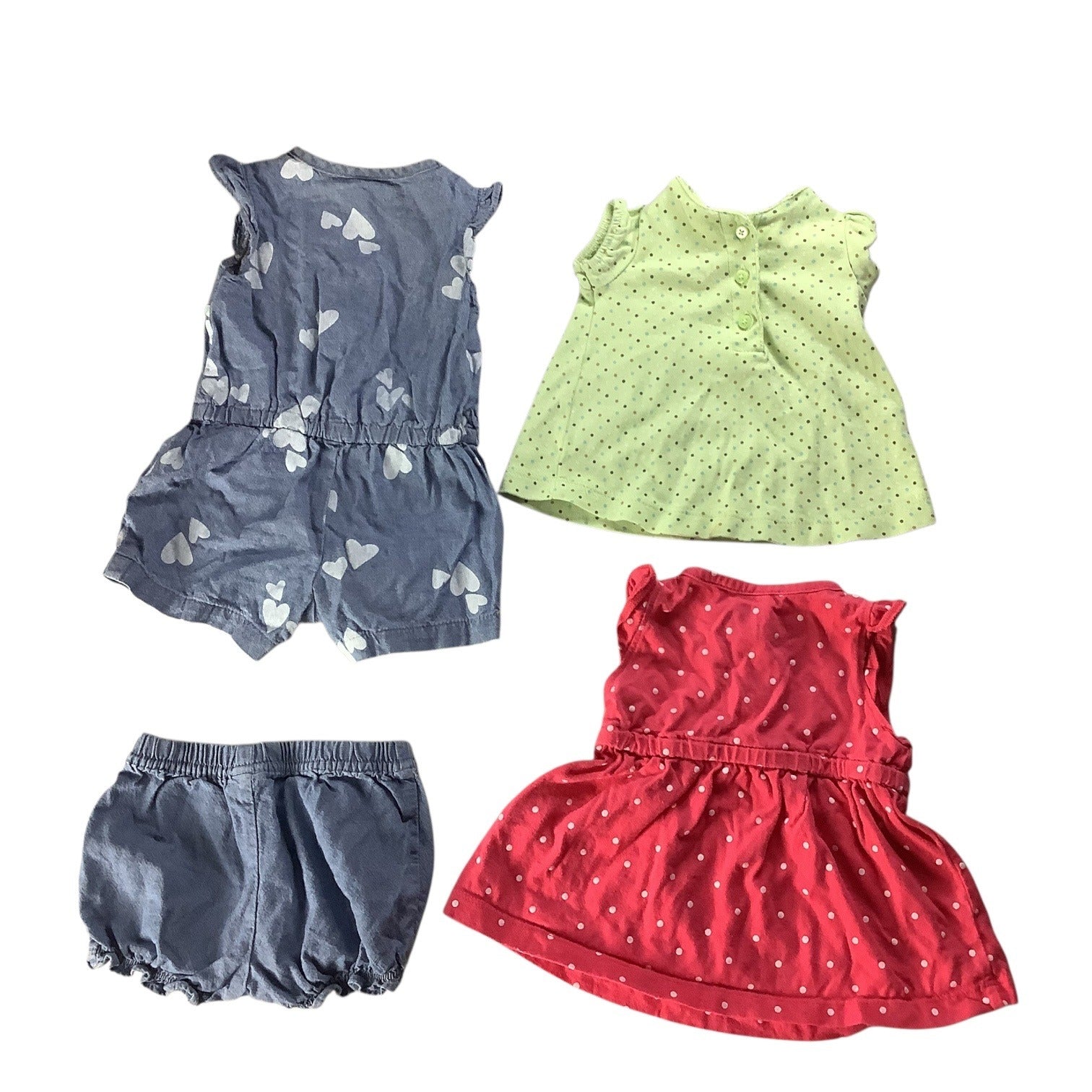 Carters Lot Of 4 Baby Girl Mix Clothing Bundle Size Newborn & 3 Months Cotton
