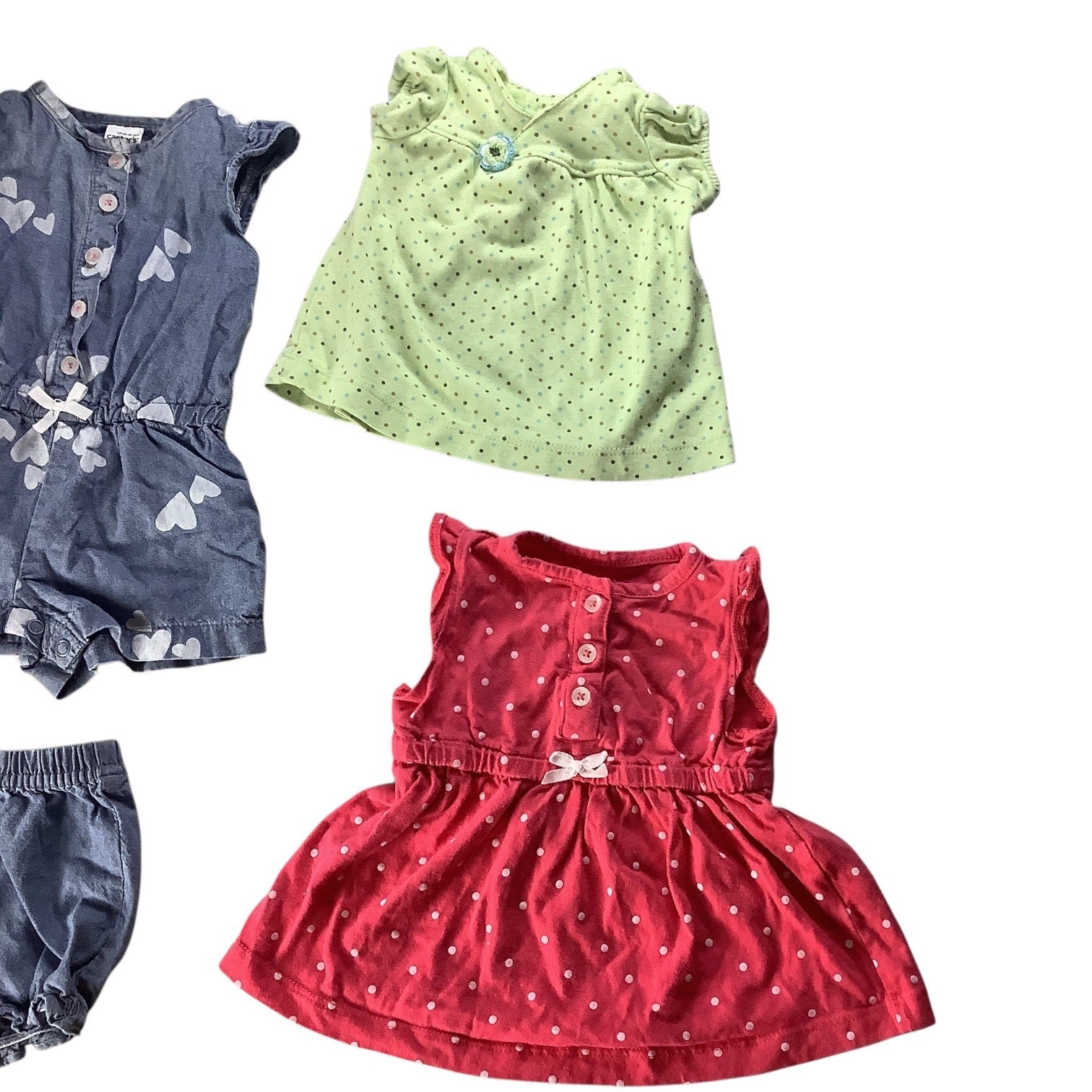 Carters Lot Of 4 Baby Girl Mix Clothing Bundle Size Newborn & 3 Months Cotton