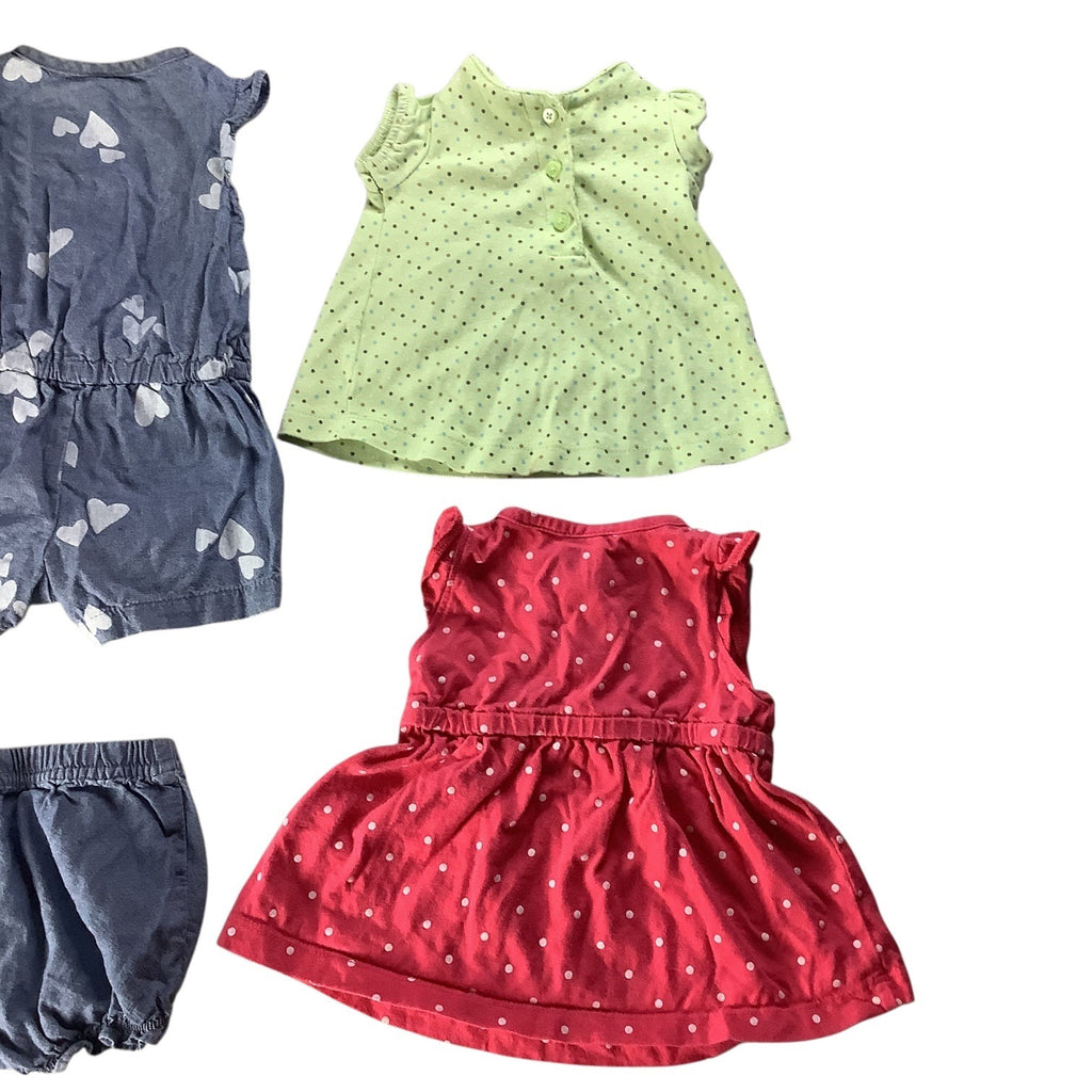 Carters Lot Of 4 Baby Girl Mix Clothing Bundle Size Newborn & 3 Months Cotton