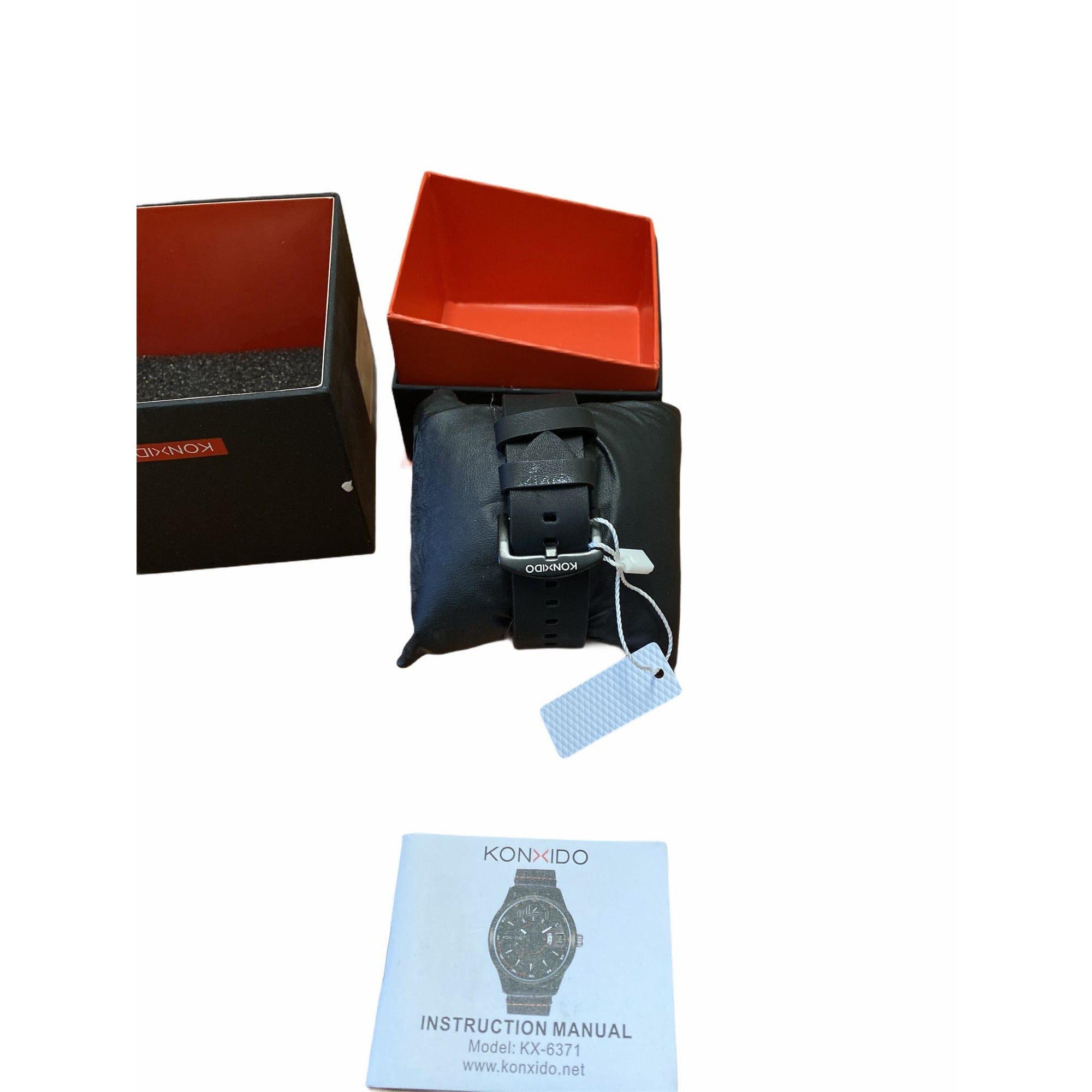 KONXIDO KX-6329 Mens Waterproof Watch With Genuine Leather Band & Chronograph