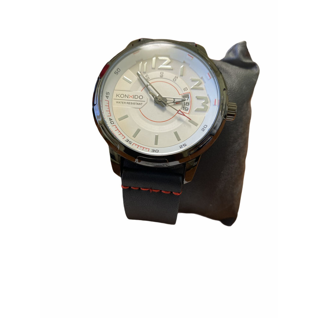 KONXIDO KX-6329 Mens Waterproof Watch With Genuine Leather Band & Chronograph