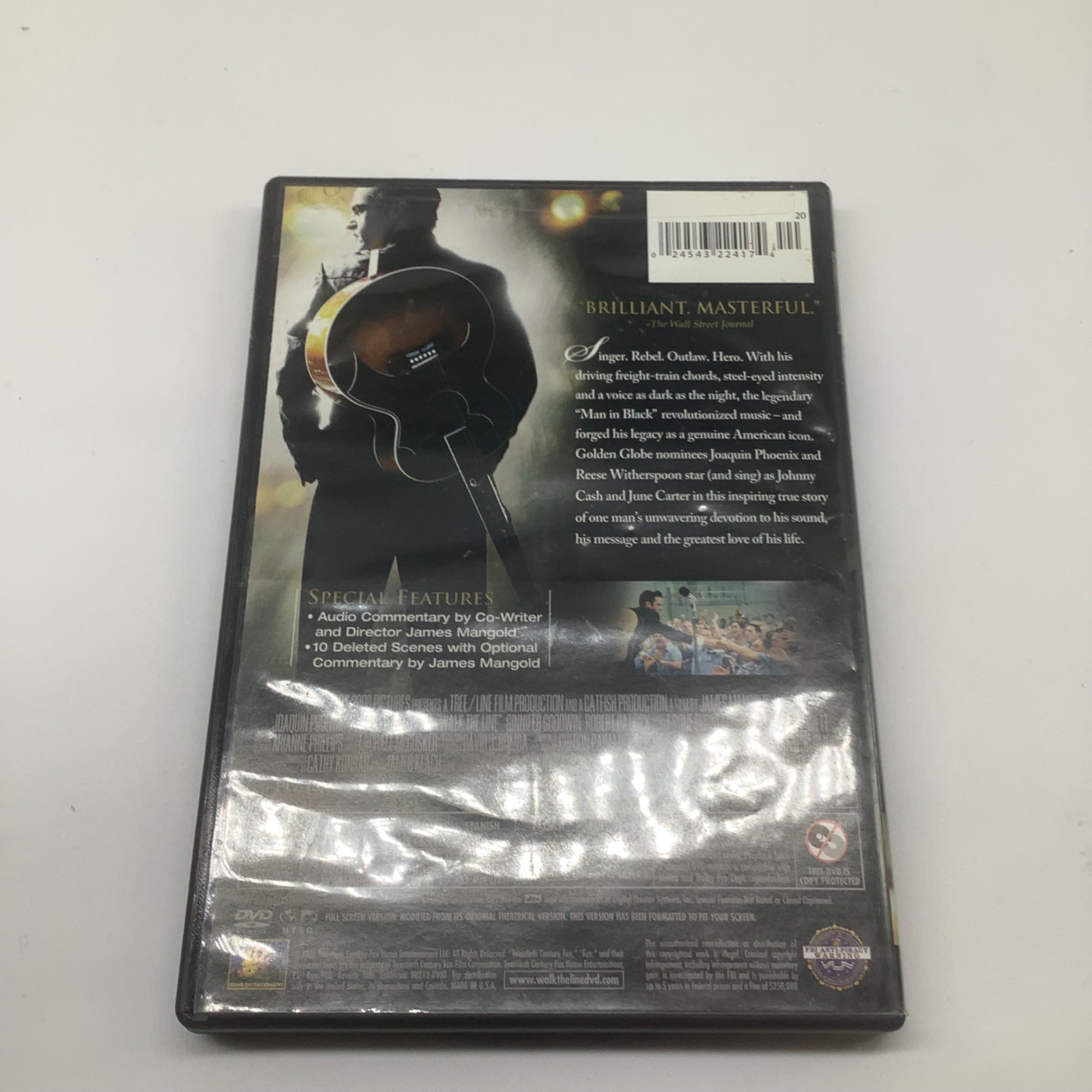 Walk The Line DVD 2006 Joaquin Phoenix Reese Witherspoon Drama Biopic Johnny Cash Full Screen