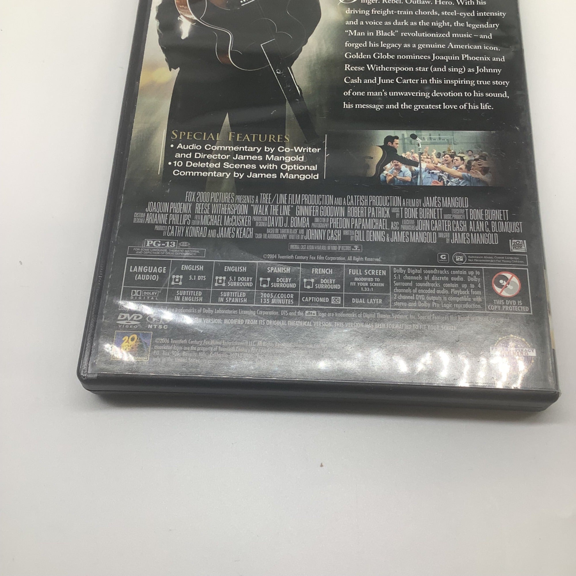 Walk The Line DVD 2006 Joaquin Phoenix Reese Witherspoon Drama Biopic Johnny Cash Full Screen