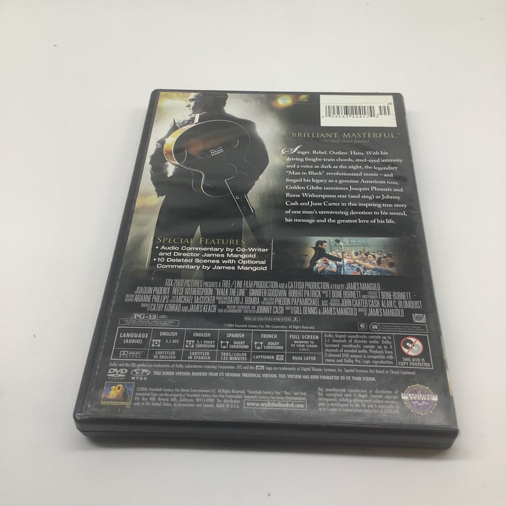 Walk The Line DVD 2006 Joaquin Phoenix Reese Witherspoon Drama Biopic Johnny Cash Full Screen
