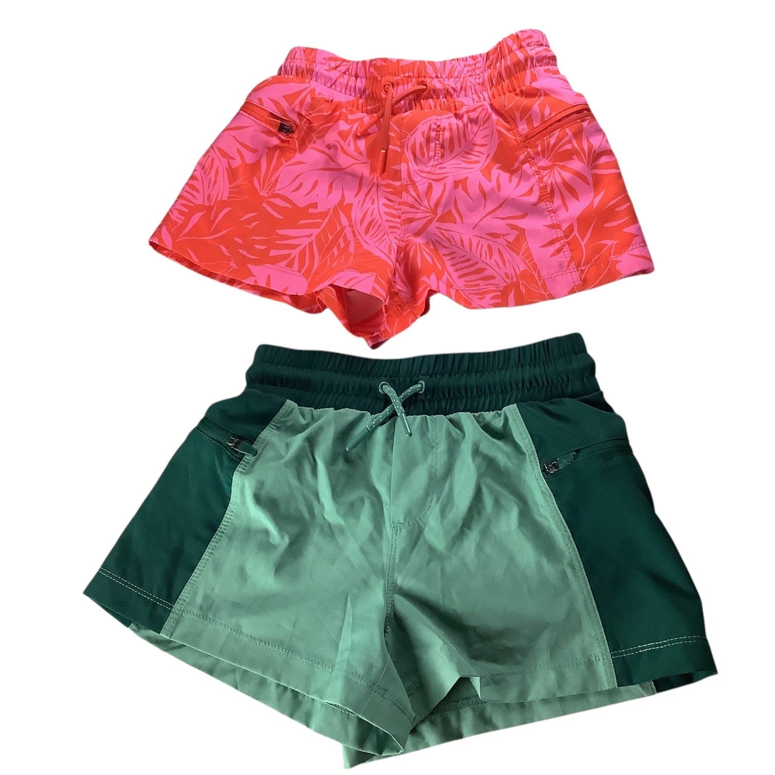 Lot of 2 Girls StretchTech Shorts Quick Dry Multicolor Size XS (5) & S (6-7)