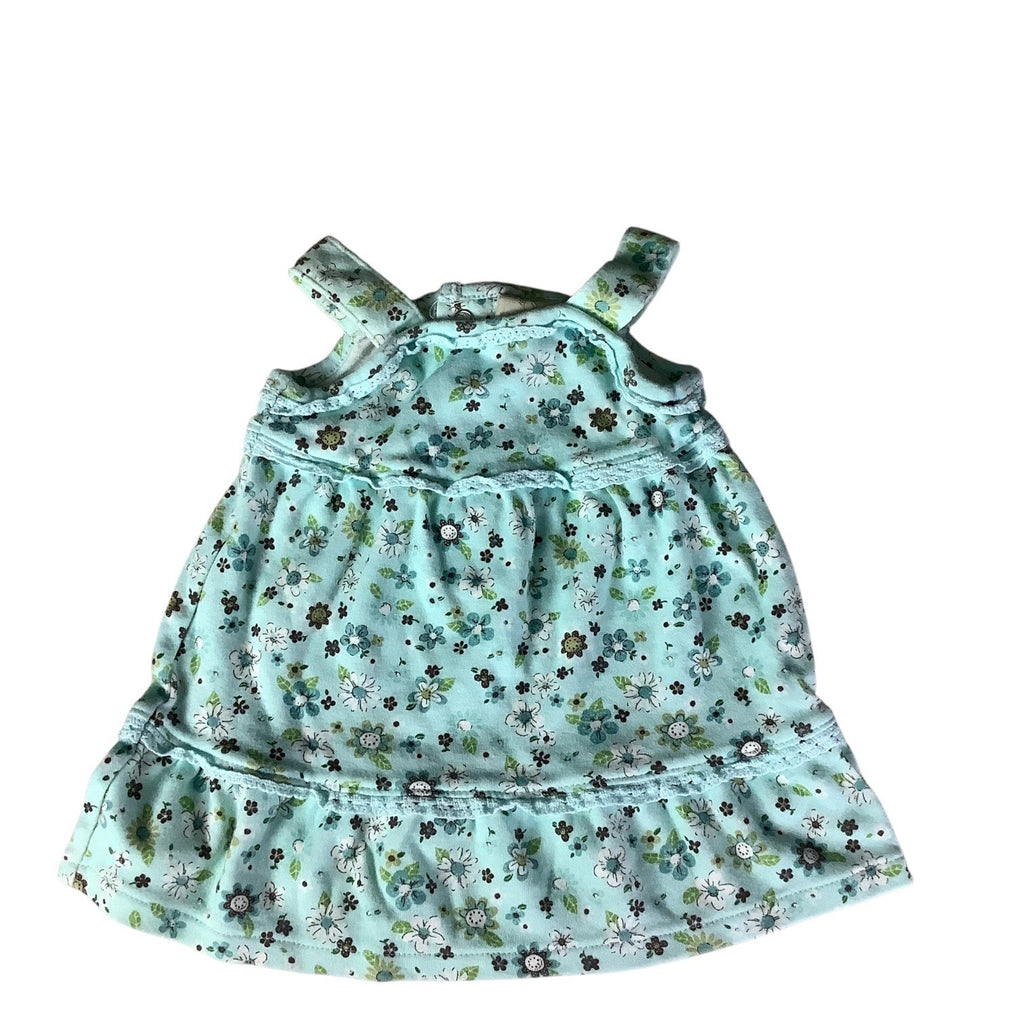 Classic Pooh By Disney Baby Floral Sleeveless Dress Size 3 M Flowers Cotton