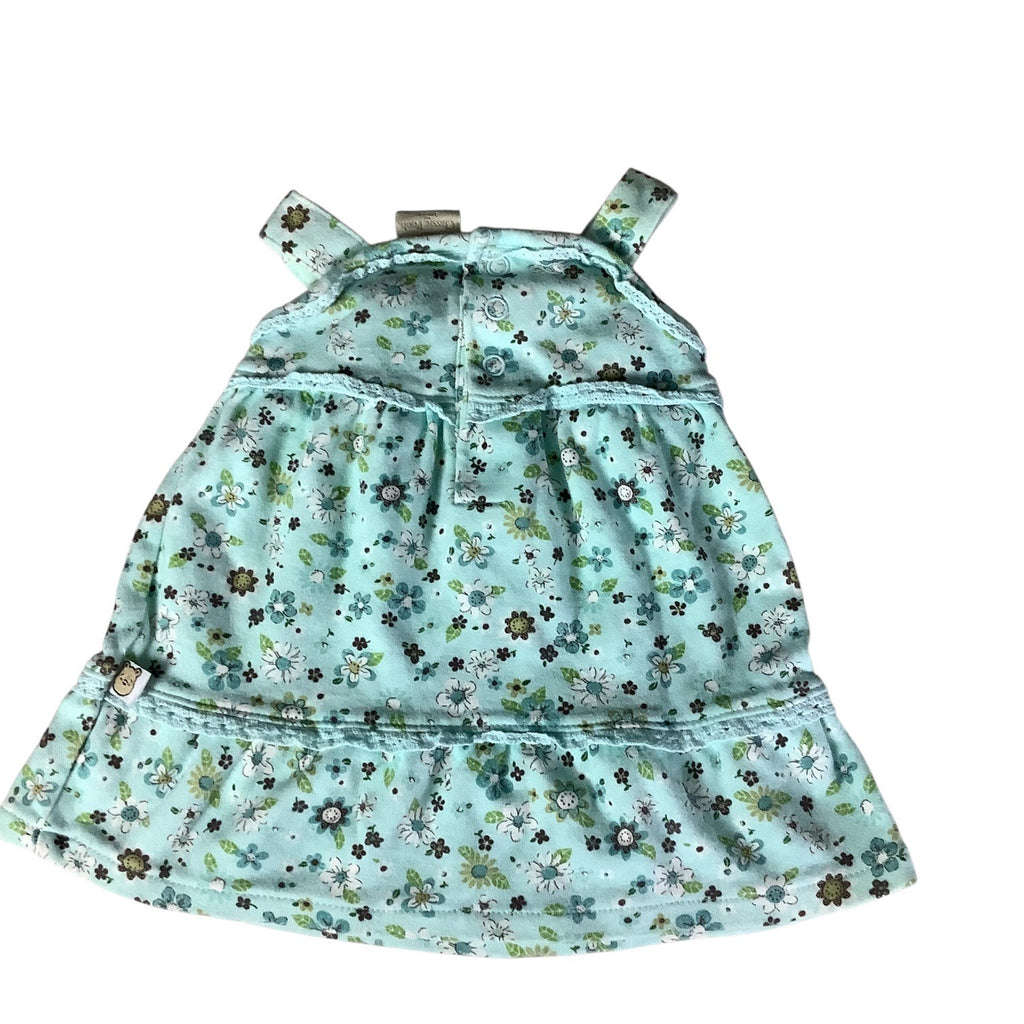 Classic Pooh By Disney Baby Floral Sleeveless Dress Size 3 M Flowers Cotton
