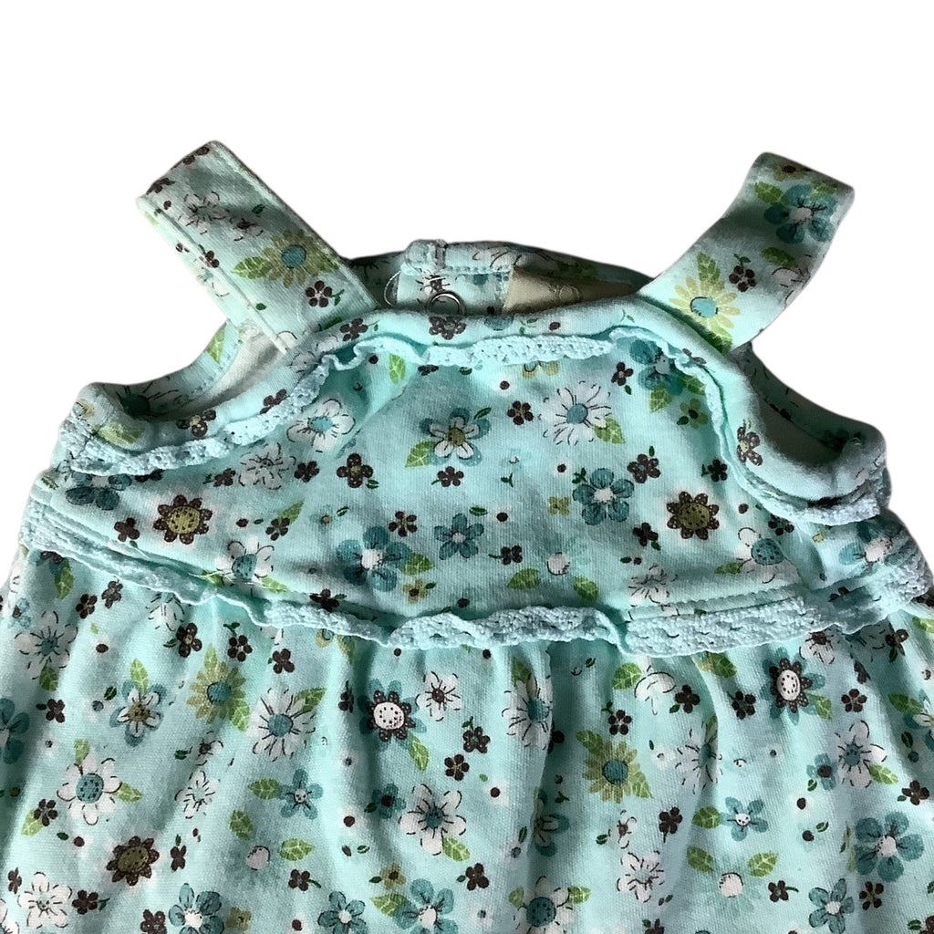 Classic Pooh By Disney Baby Floral Sleeveless Dress Size 3 M Flowers Cotton