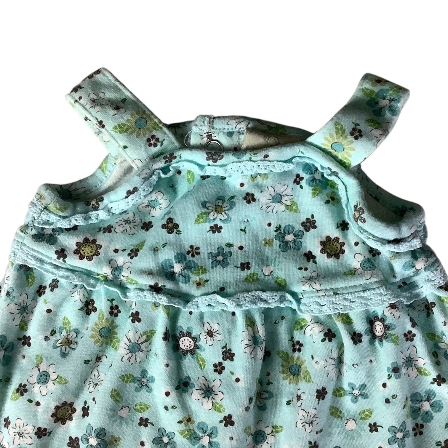 Classic Pooh By Disney Baby Floral Sleeveless Dress Size 3 M Flowers Cotton