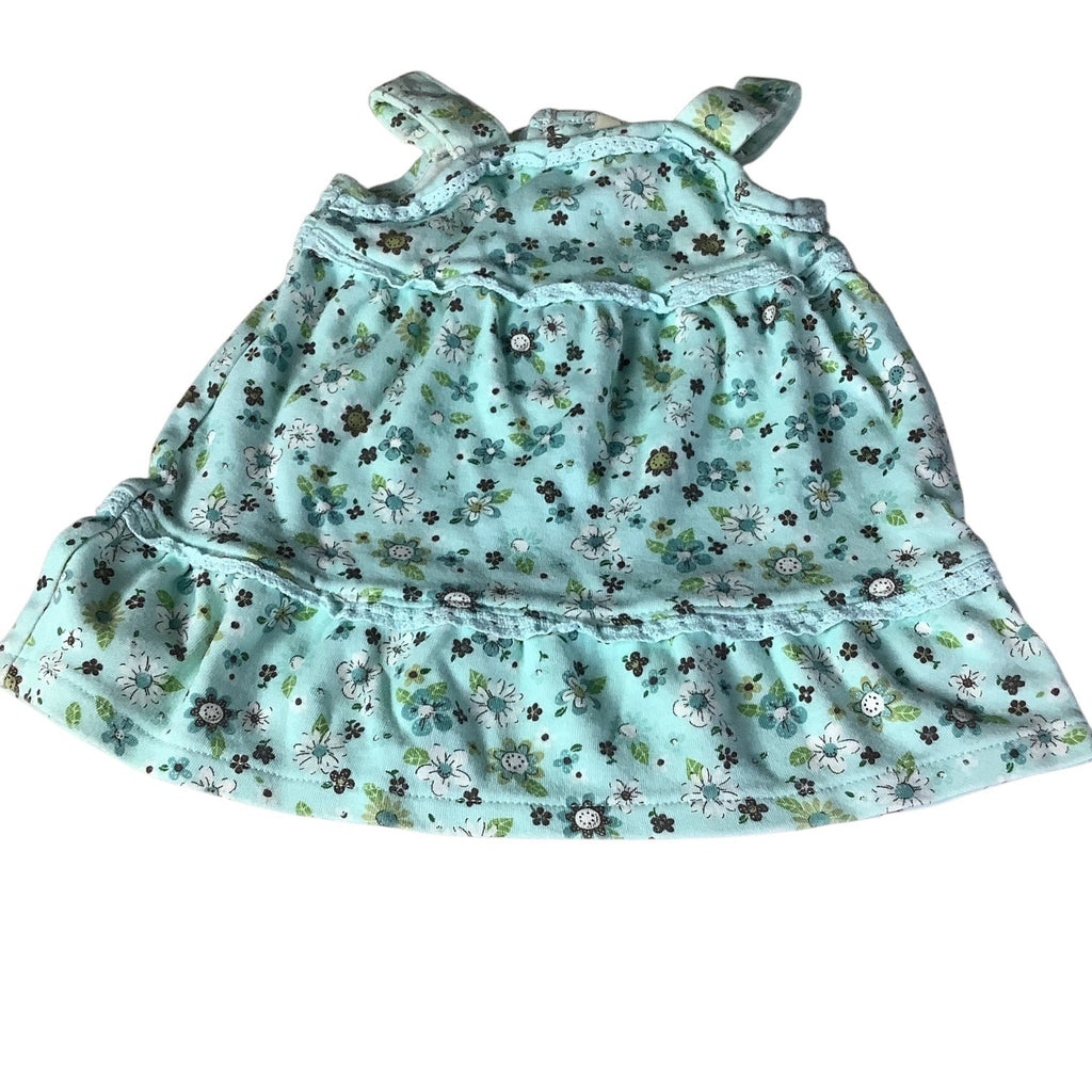 Classic Pooh By Disney Baby Floral Sleeveless Dress Size 3 M Flowers Cotton