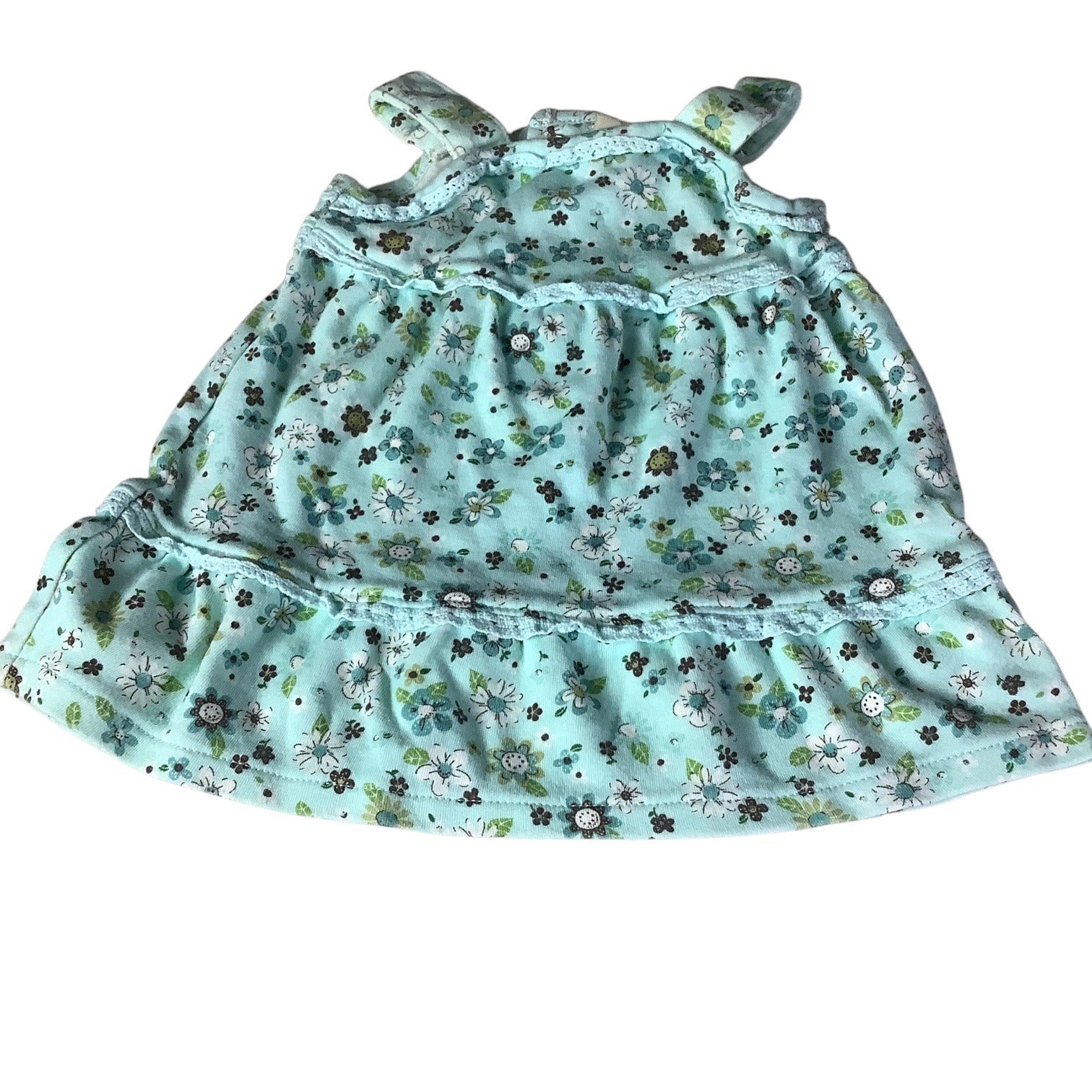 Classic Pooh By Disney Baby Floral Sleeveless Dress Size 3 M Flowers Cotton