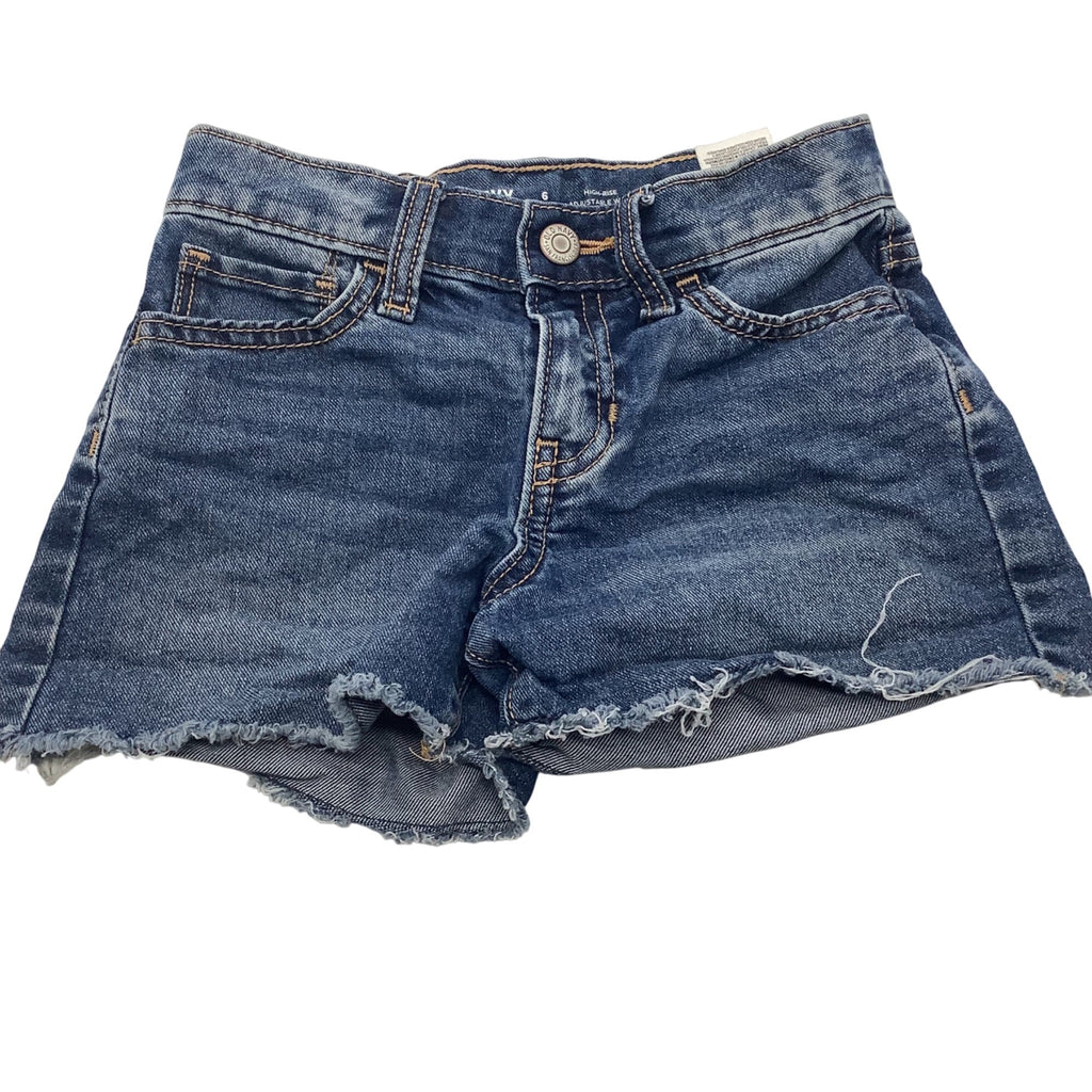 Old Navy High Rise Adjustable Waist Denim Shorts For Girls Size 6