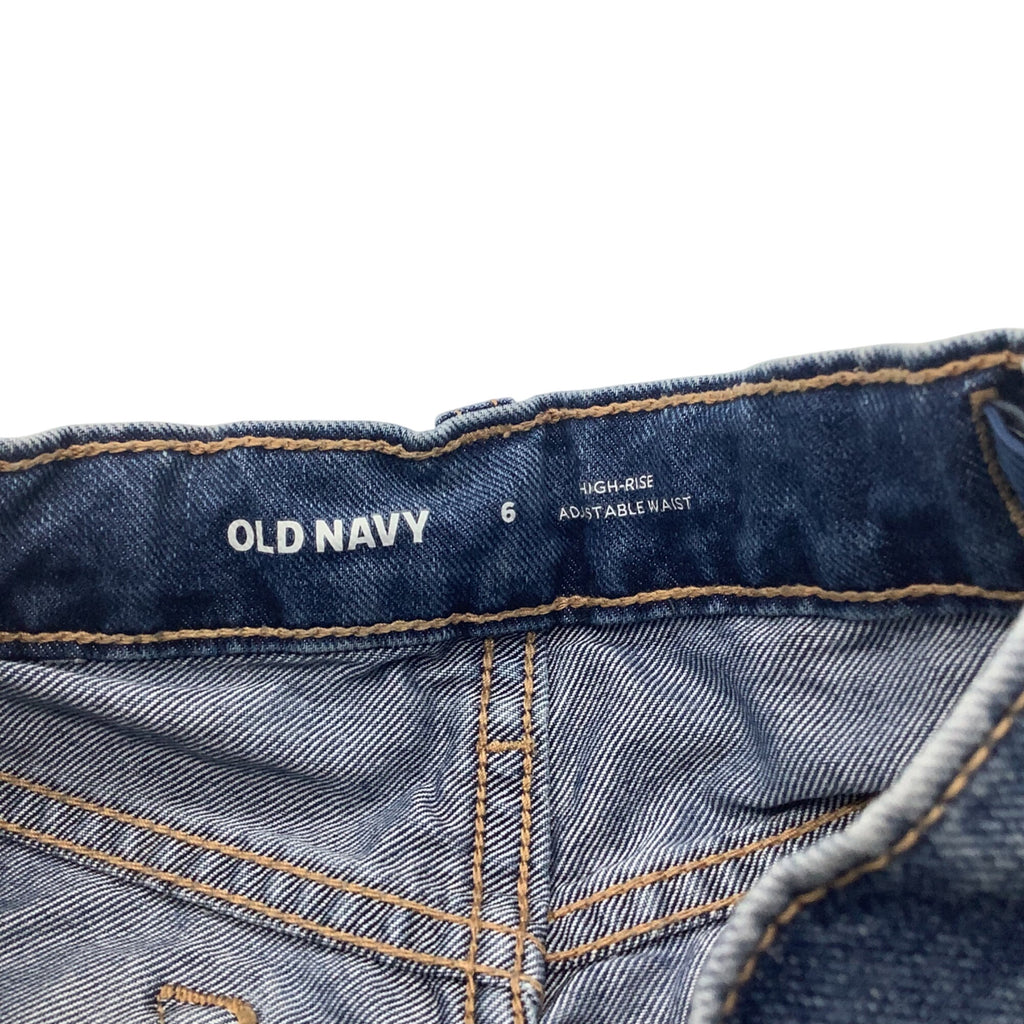 Old Navy High Rise Adjustable Waist Denim Shorts For Girls Size 6
