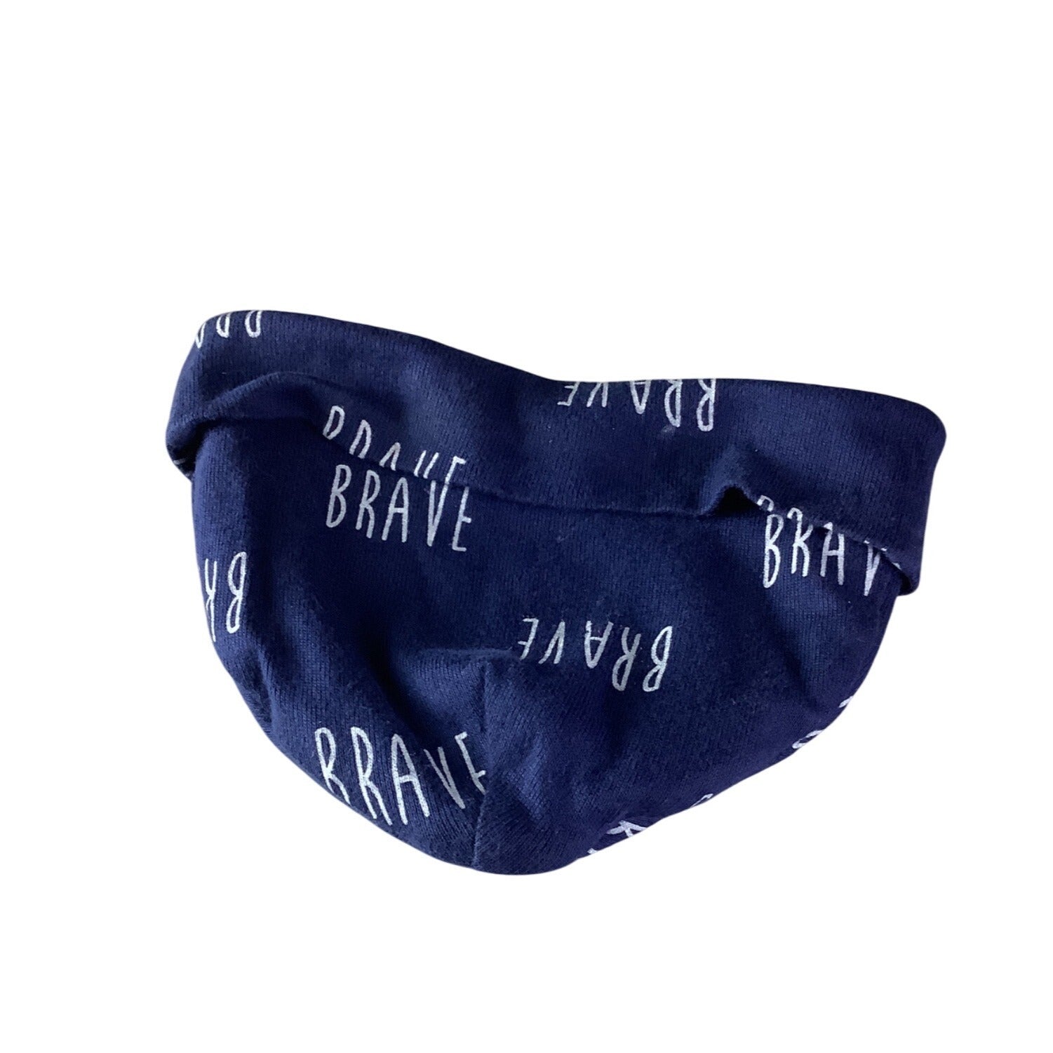 Gerber Baby Girl Beanie Cap 0-6 Months Navy Blue “Brave” Print 100% Cotton