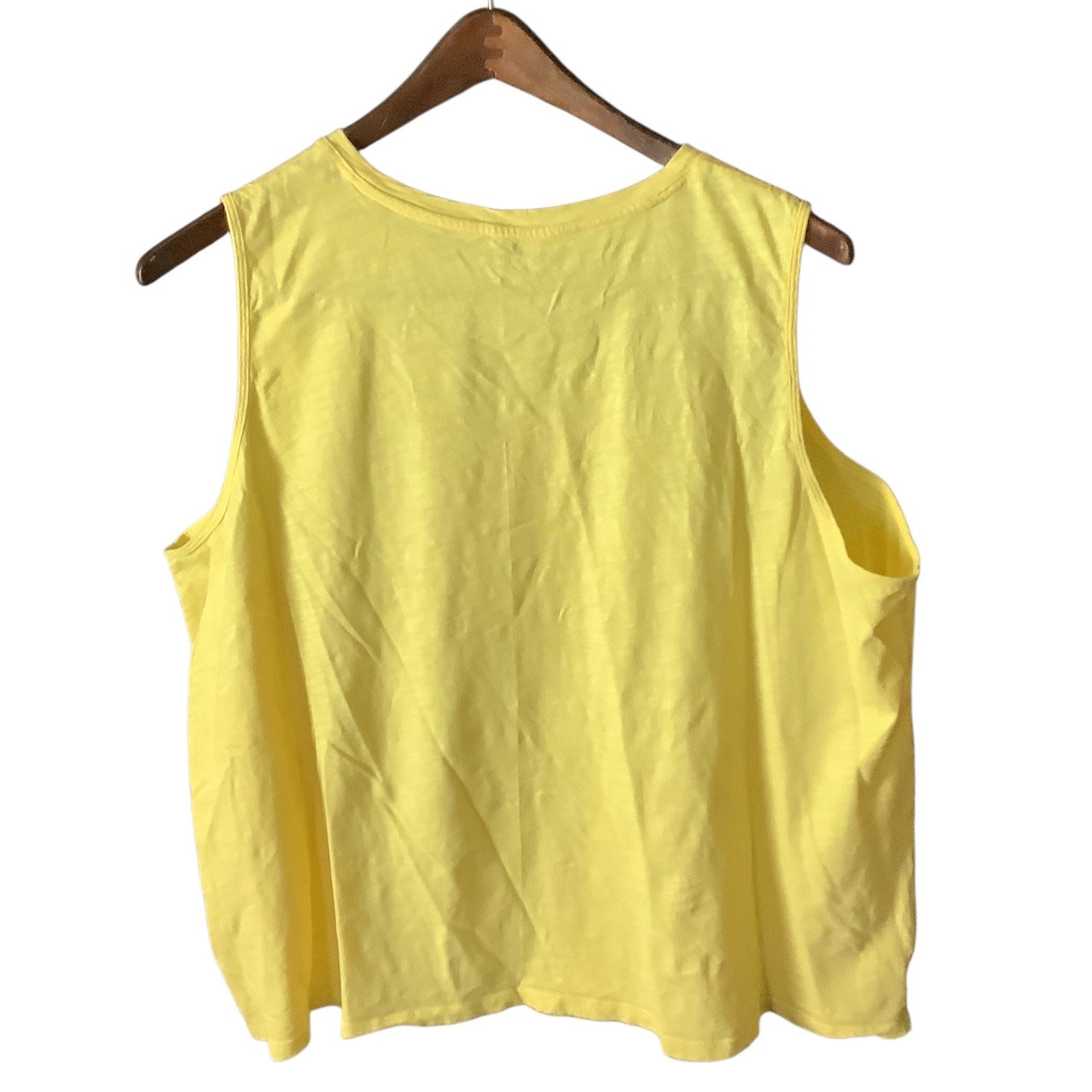 Old Navy Womens Yellow Sun Graphic Tank Top Size 3X Sleeveless 100% Cotton