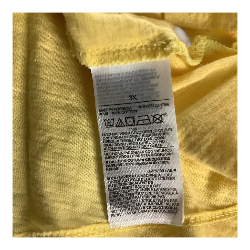 Old Navy Womens Yellow Sun Graphic Tank Top Size 3X Sleeveless 100% Cotton