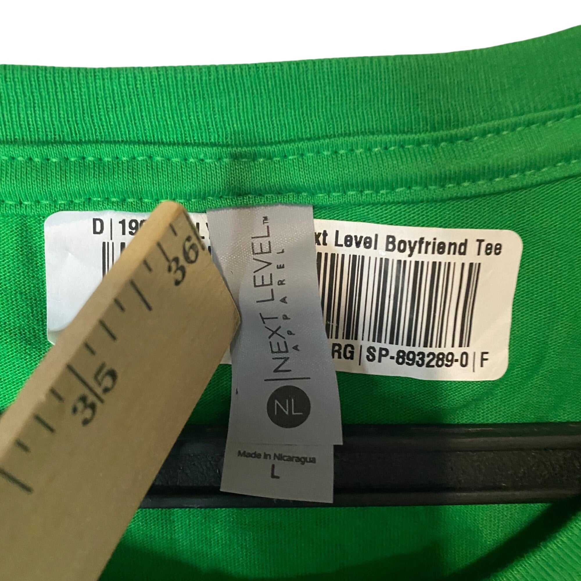 January Woman Graphic Tee Kelly Green Next Level Boyfriend Shirt L Short Sleeves