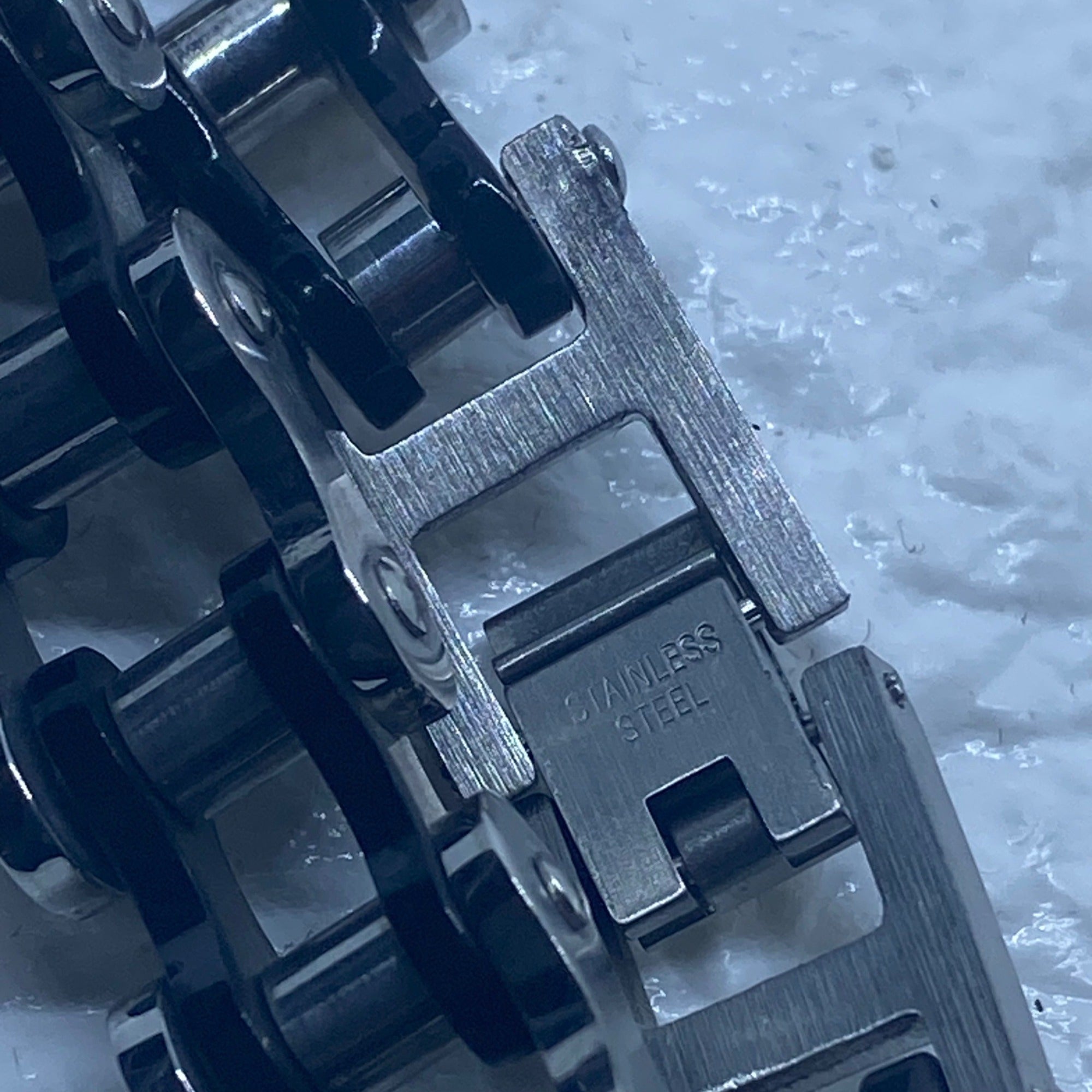 13MM Stainless Steel Silver & Black Motorcycle Biker Chain Link Bracelet For Men