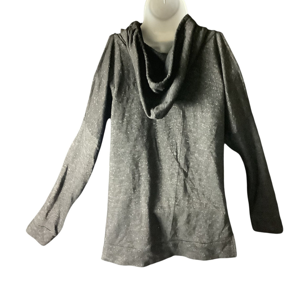 Love Womens Cold Shoulder Hoodie Grey Size XL Long Sleeve Drawstring Casual Top