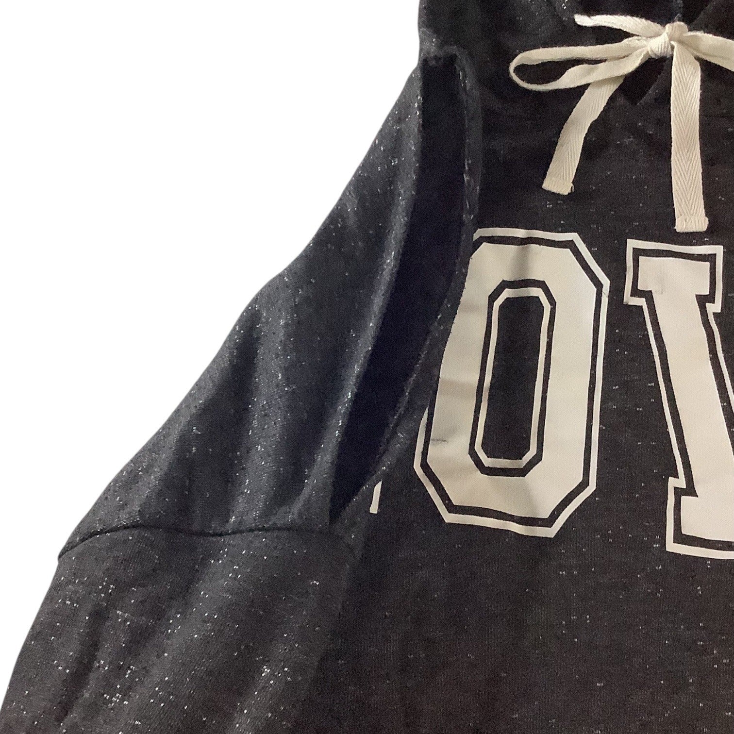 Love Womens Cold Shoulder Hoodie Grey Size XL Long Sleeve Drawstring Casual Top