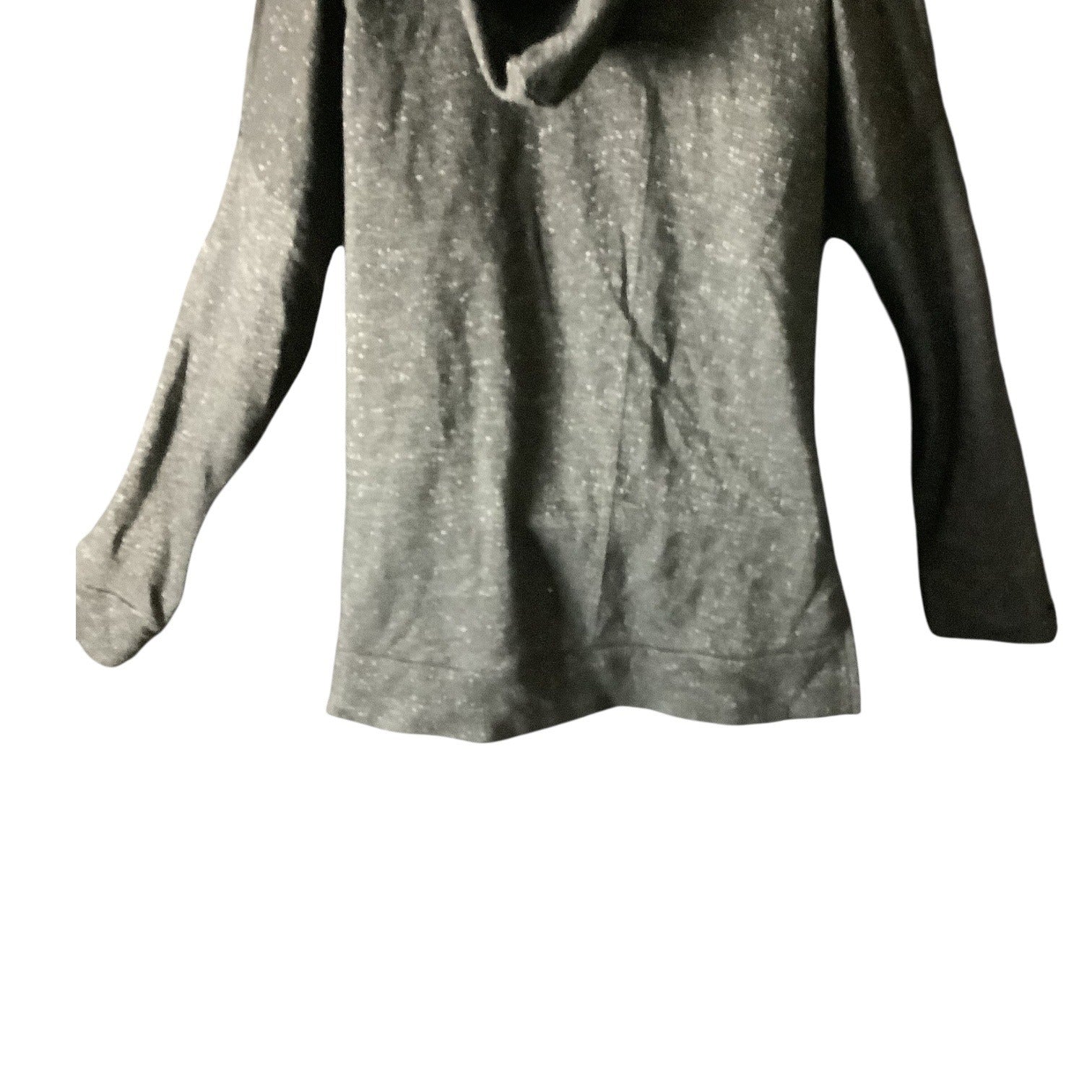 Love Womens Cold Shoulder Hoodie Grey Size XL Long Sleeve Drawstring Casual Top