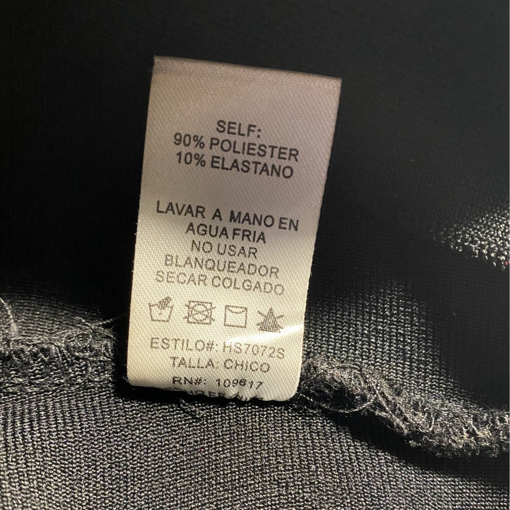 Shinestar Womens Pencil Skirt Black Stretch Fabric Elastic Waist Size Small Office Wear