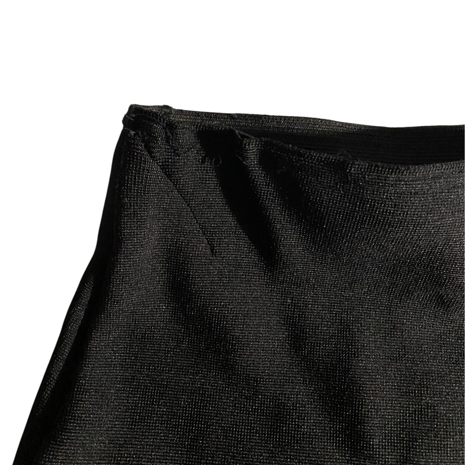 Shinestar Womens Pencil Skirt Black Stretch Fabric Elastic Waist Size Small Office Wear