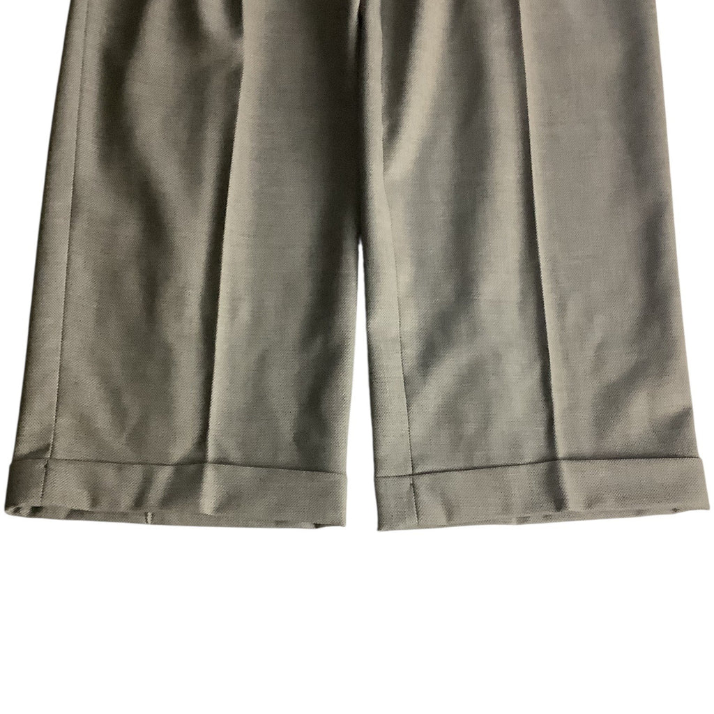 Kasper Men's Khaki Tan Wool Suit Jacket & Pants 2-Piece Set 46L Pure Virgin Wool