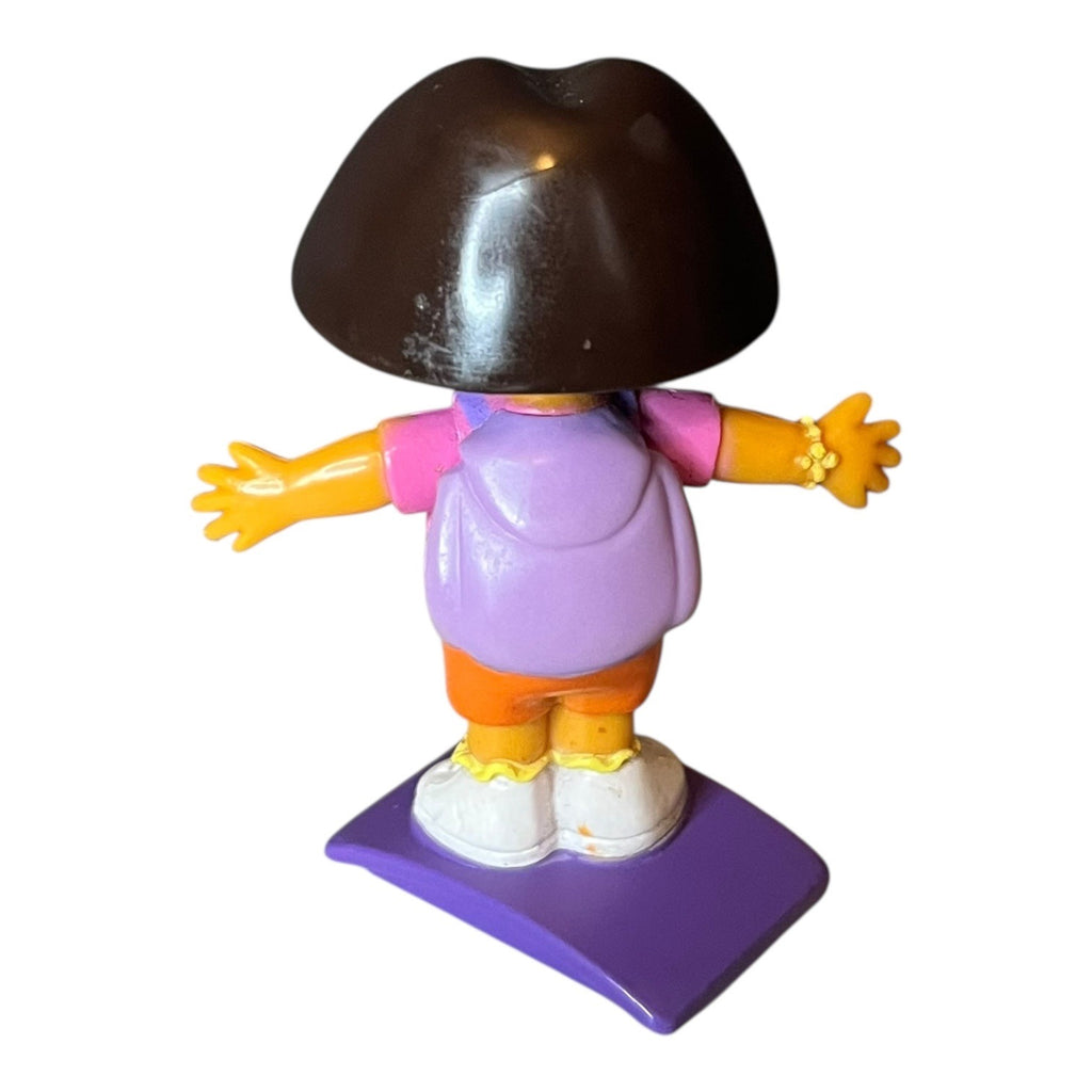 Dora The Explorer Character Wearing Backpack 2.7” Figure Nickelodeon Toy On Base