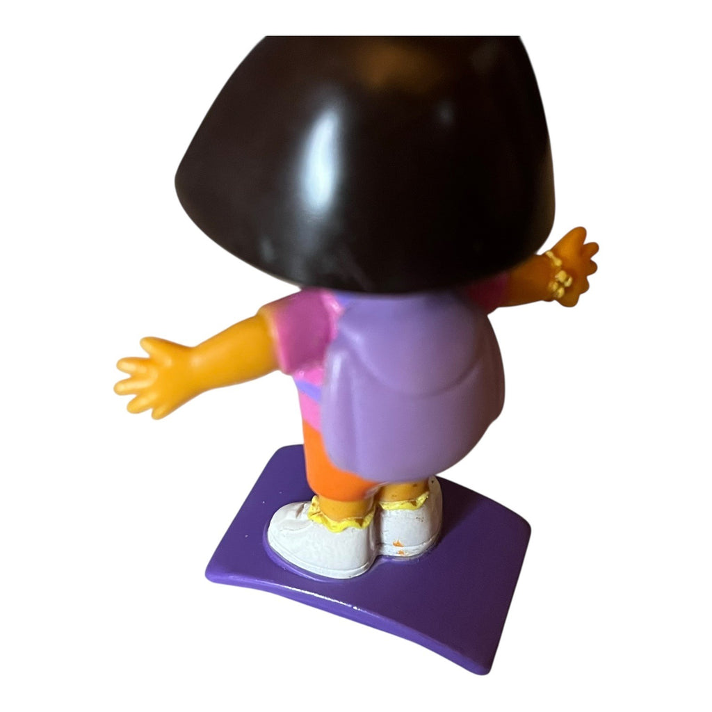 Dora The Explorer Character Wearing Backpack 2.7” Figure Nickelodeon Toy On Base