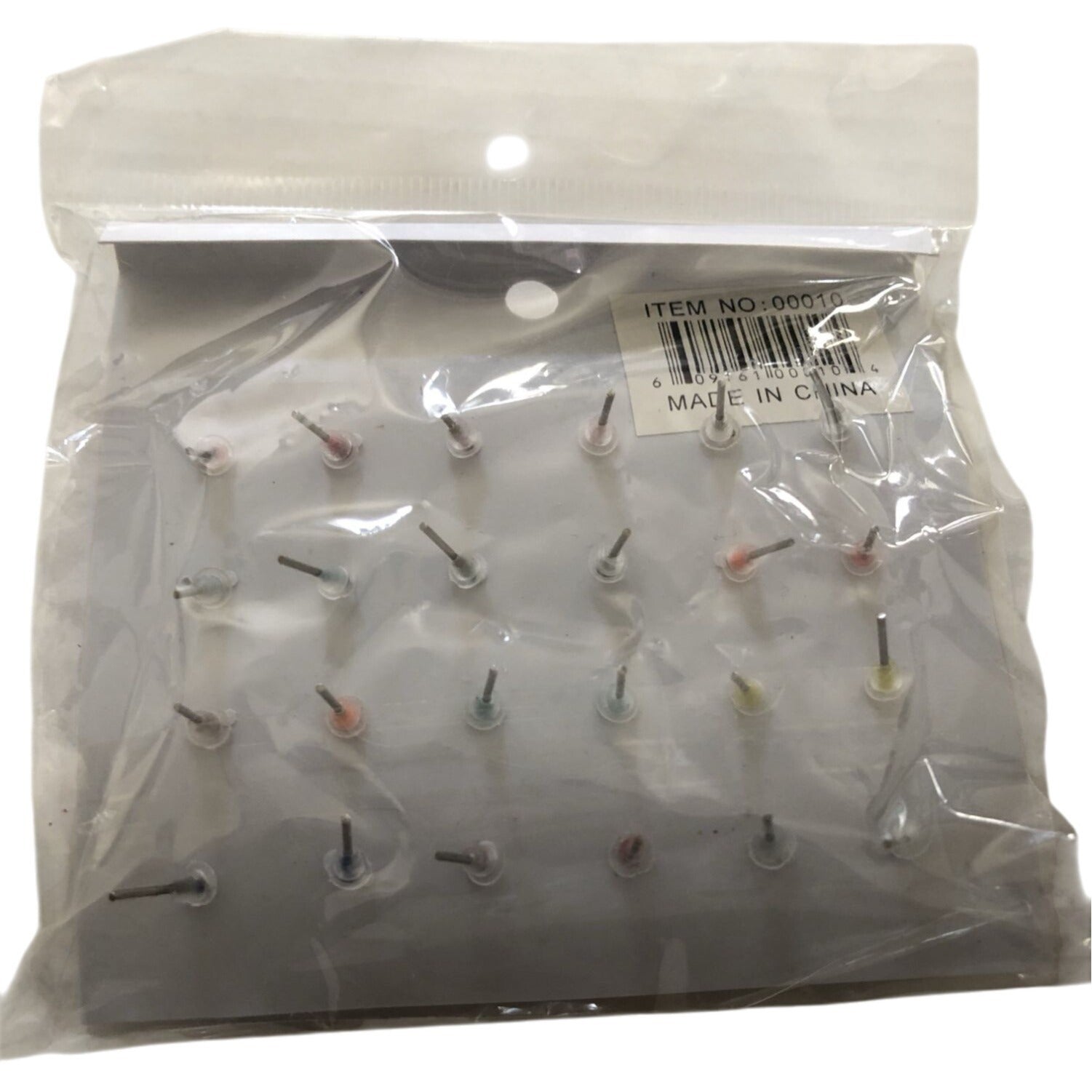 Colorful Round Stud Earrings Set  12 Pairs Mixed Colors Fashion Jewelry