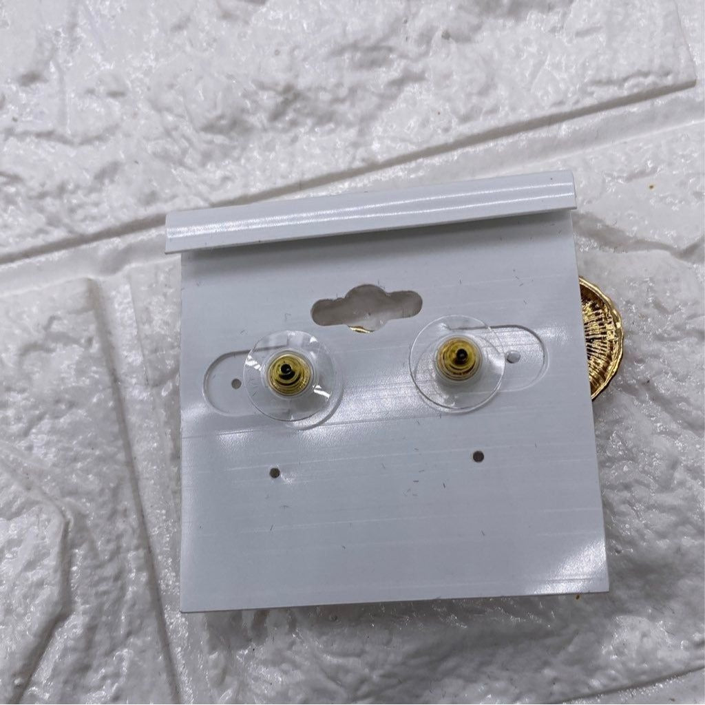 Womens Fashion Red Rhinestone Oval Post Earrings Gold Plated Multicolor Accents