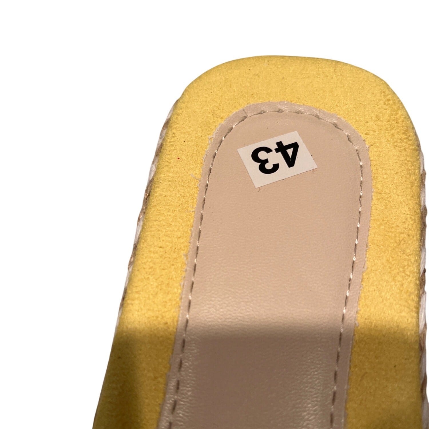 Yellow Bow Knot Slip-On Espadrille Platform Sandals Slippers Women's US 11/ EU 43