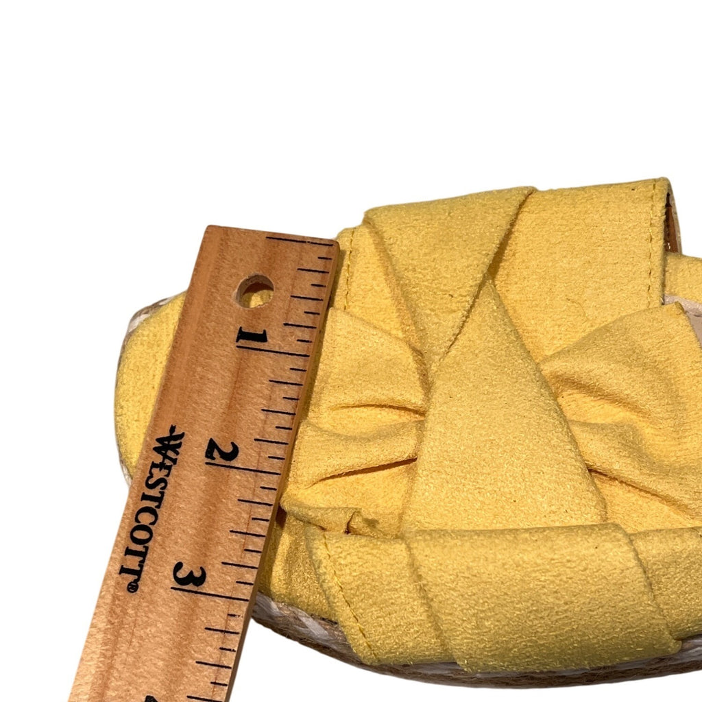 Yellow Bow Knot Slip-On Espadrille Platform Sandals Slippers Women's US 11/ EU 43