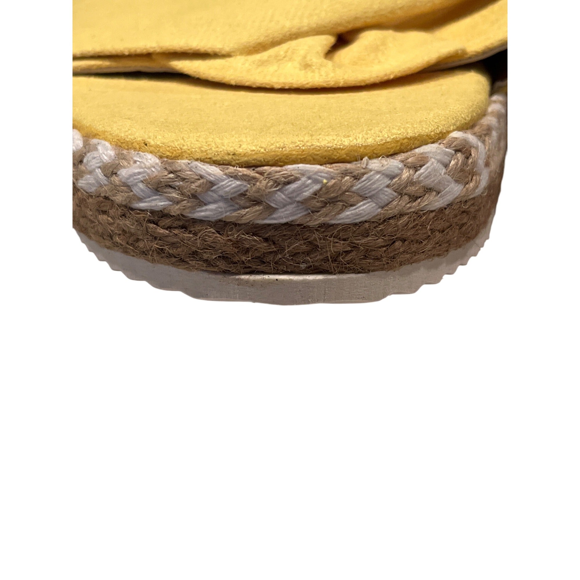 Yellow Bow Knot Slip-On Espadrille Platform Sandals Slippers Women's US 11/ EU 43