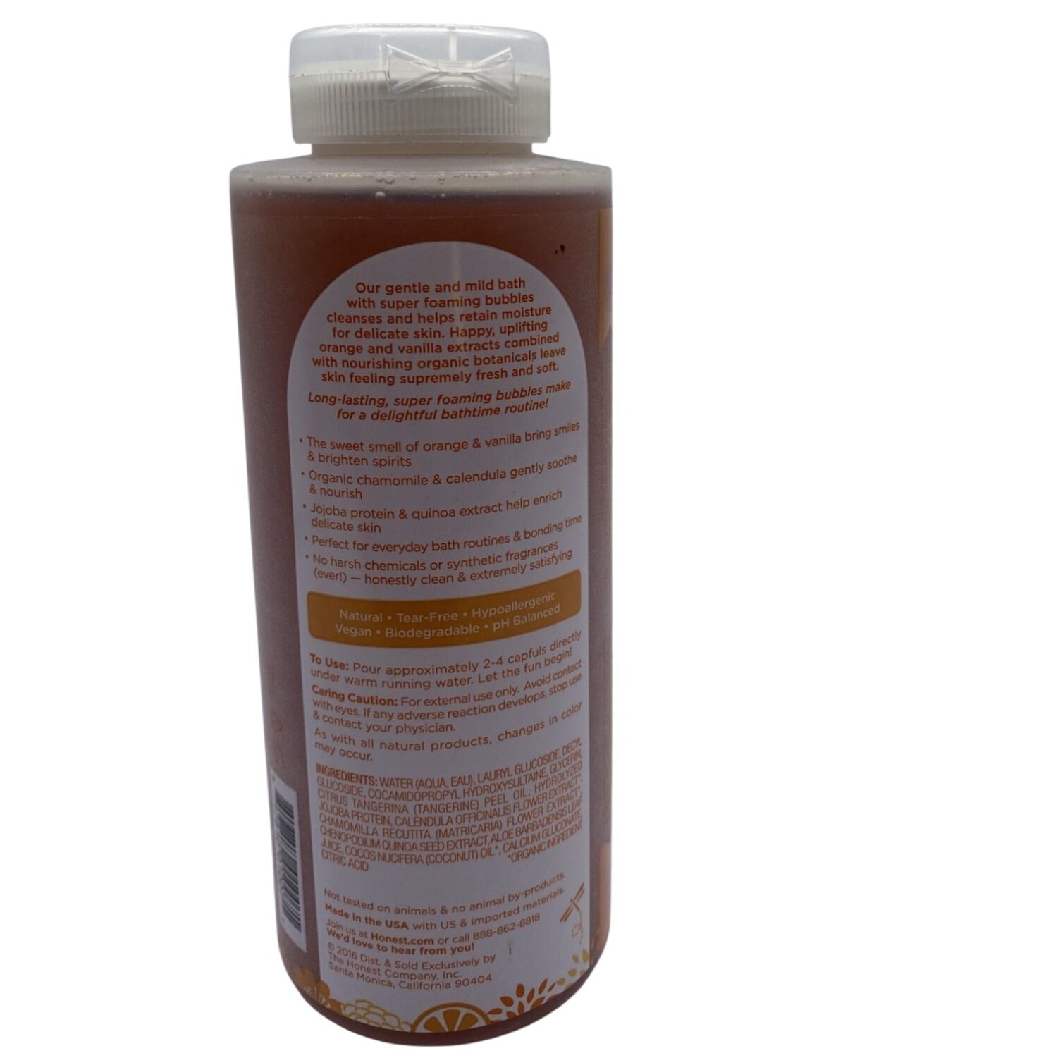 The Honest Company Honest Bubble Bath - Sweet Orange Vanilla - 12 oz