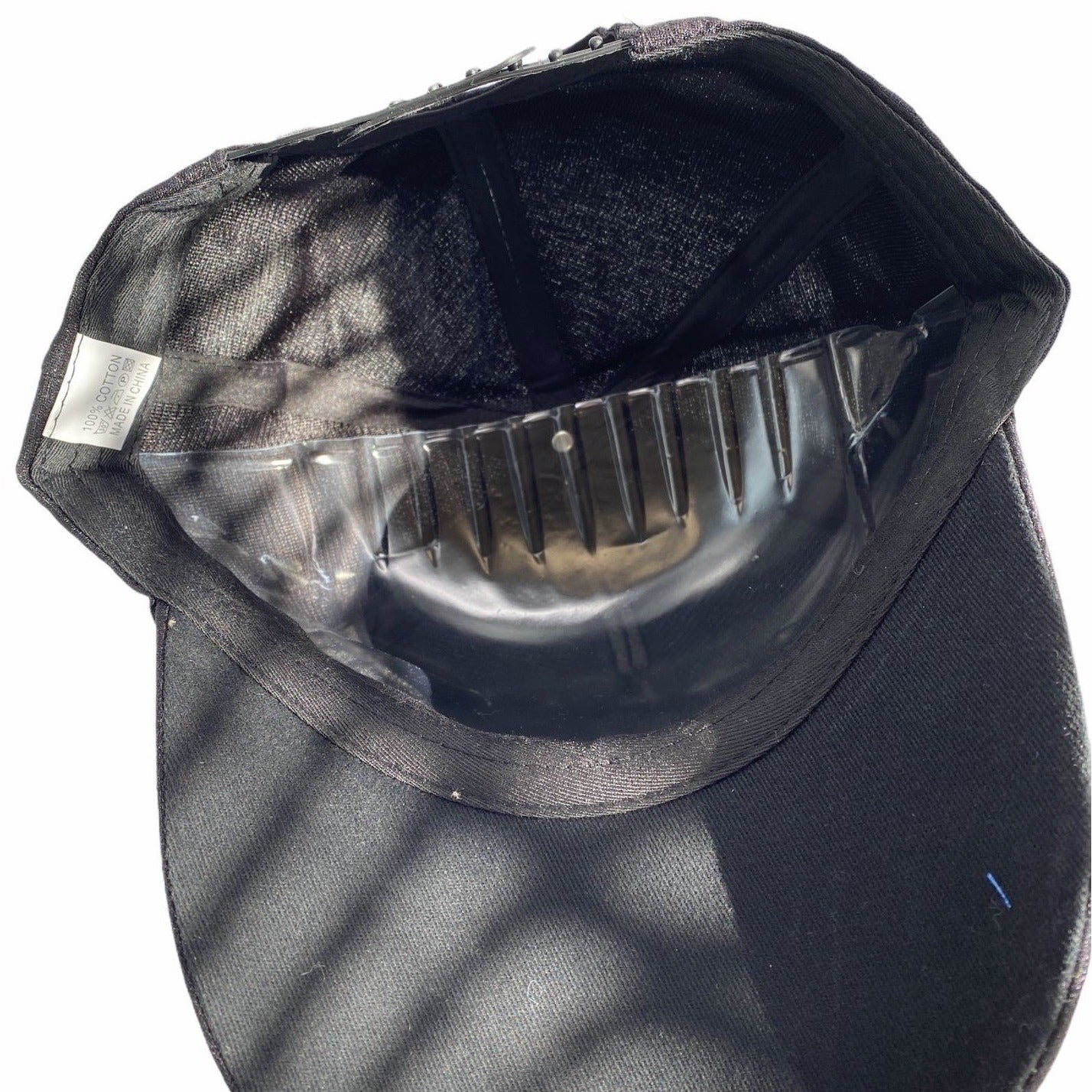 Women’s Blue Rhinestone Embellished Baseball Cap 100% Cotton Adjustable Fit