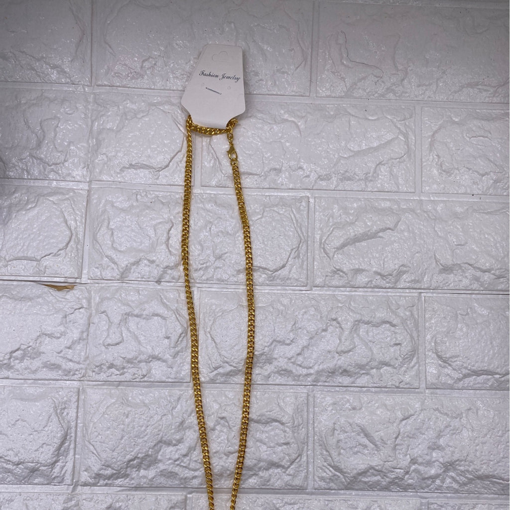 Winged Dollar Bill Pendant Necklace Mens Cuban Chain Gold & Rhinestones