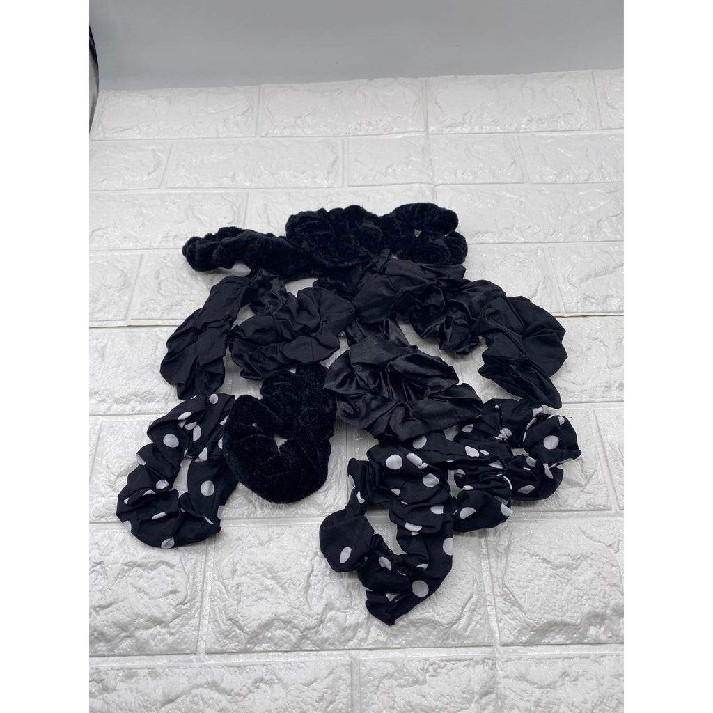 16pc Hair Scrunchies Velvet & Silk Polka Dot Hair Ties Elastic Ponytail Holders