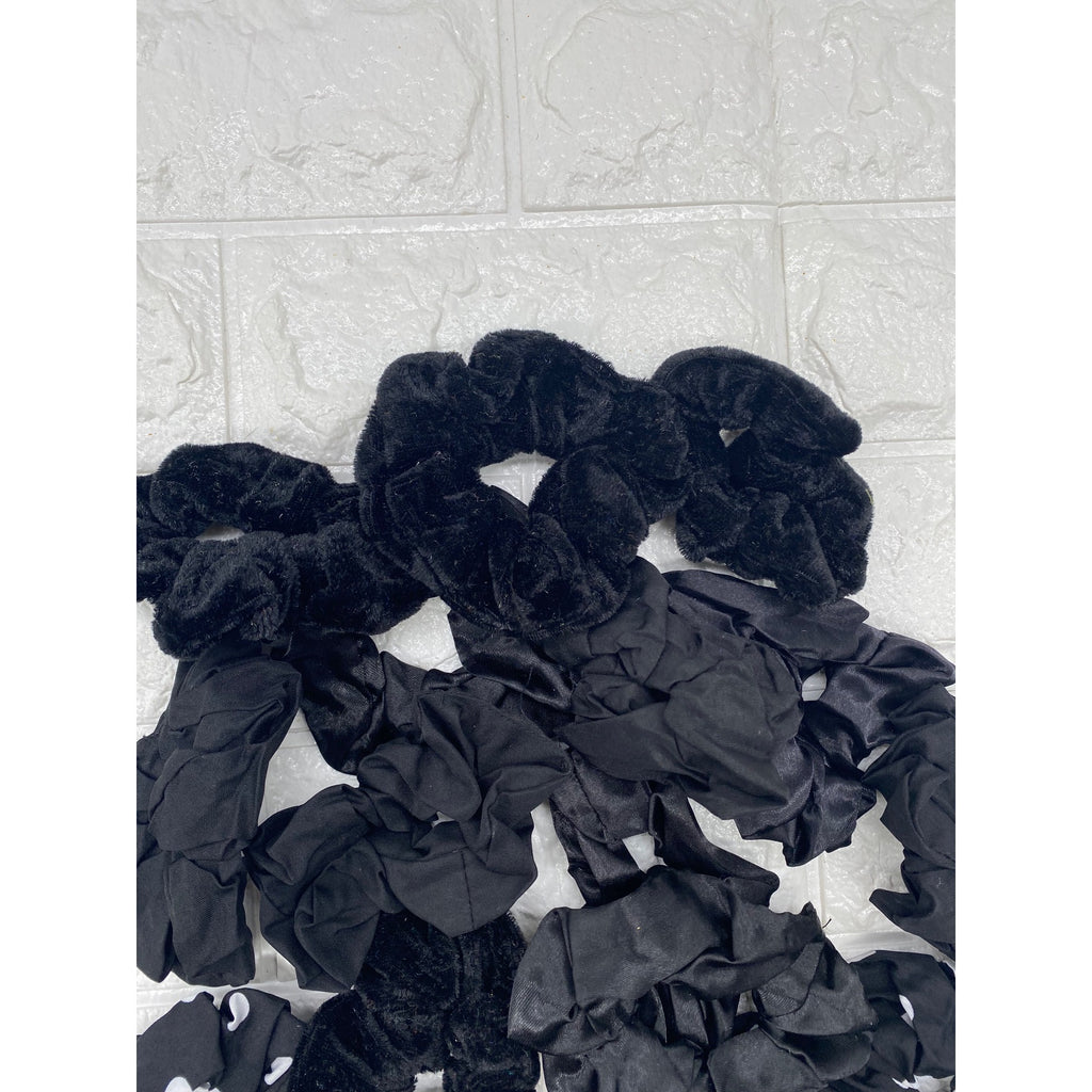 16pc Hair Scrunchies Velvet & Silk Polka Dot Hair Ties Elastic Ponytail Holders