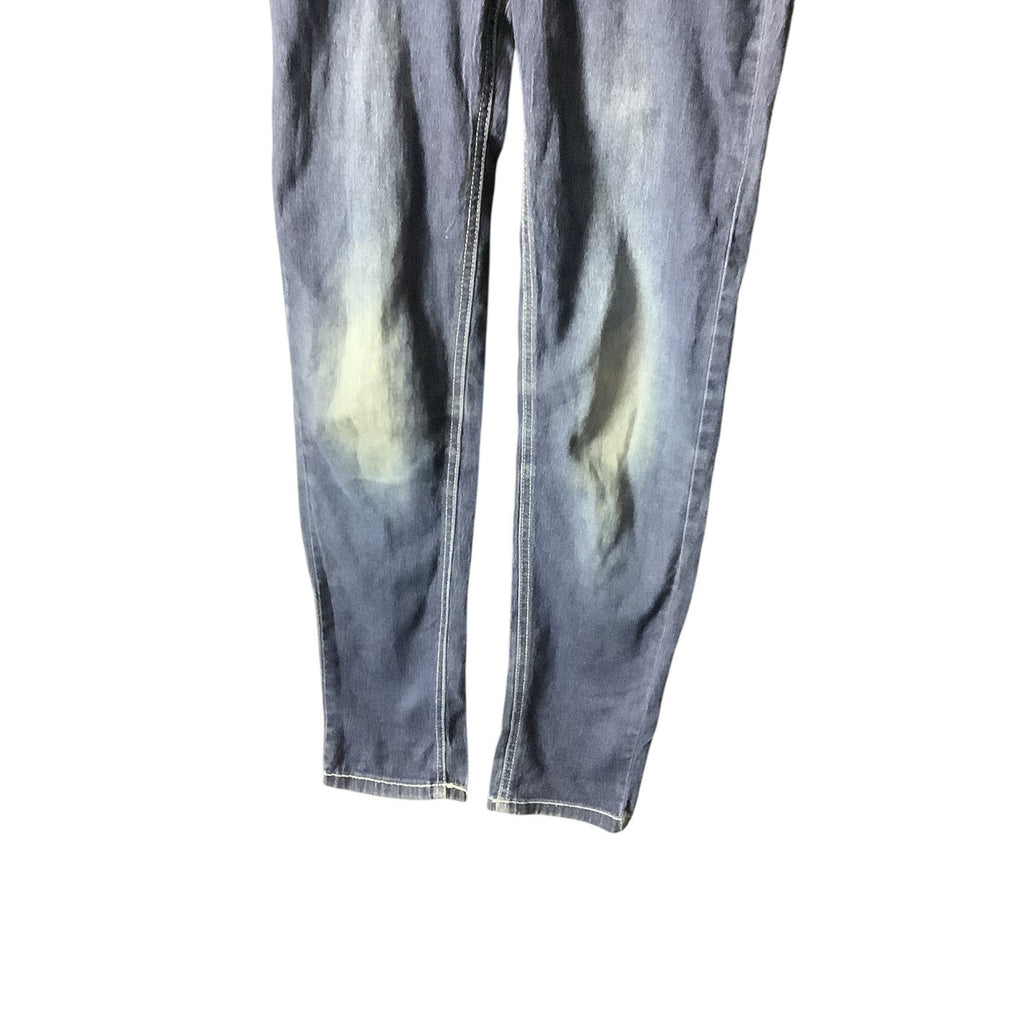 Pink Kiss Girls Distressed Denim Jeans Size 12 Blue Slim Fit Button & Zipper Closure