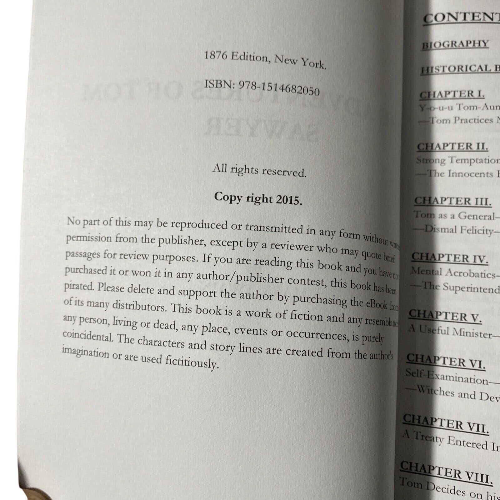 The Adventures Of Tom Sawyer By Mark Twain Paperback Classic Fiction 2015