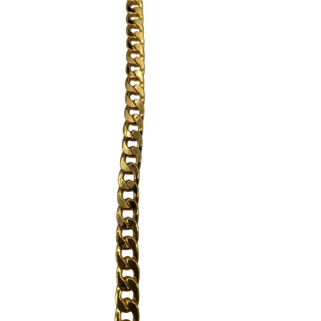 Chunky Gold Tone Curb Chain Necklace 28 Inches Fashion Jewelry Unisex