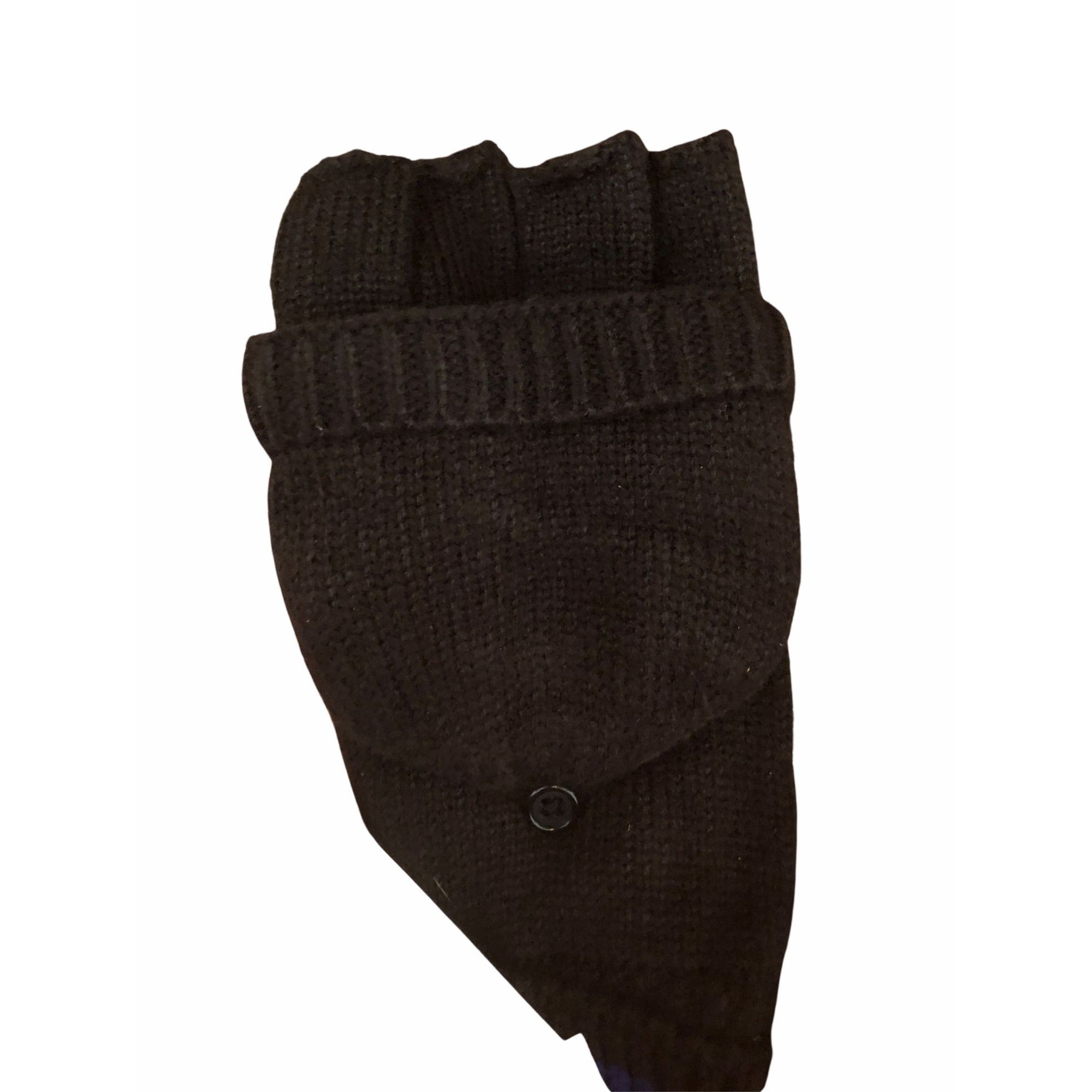 Mens Fold Over Mitten Goodfellow & Co Black Convertible Wool Blend Gloves