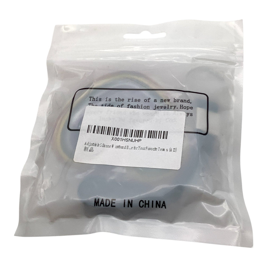 Adjustable Silicone Lakers 23 LeBron James Wristband & Keychain Set