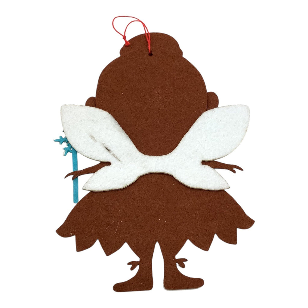 8" Princess Felt Fairy Photo Frame Christmas Ornament With Glitter Wings & Wand