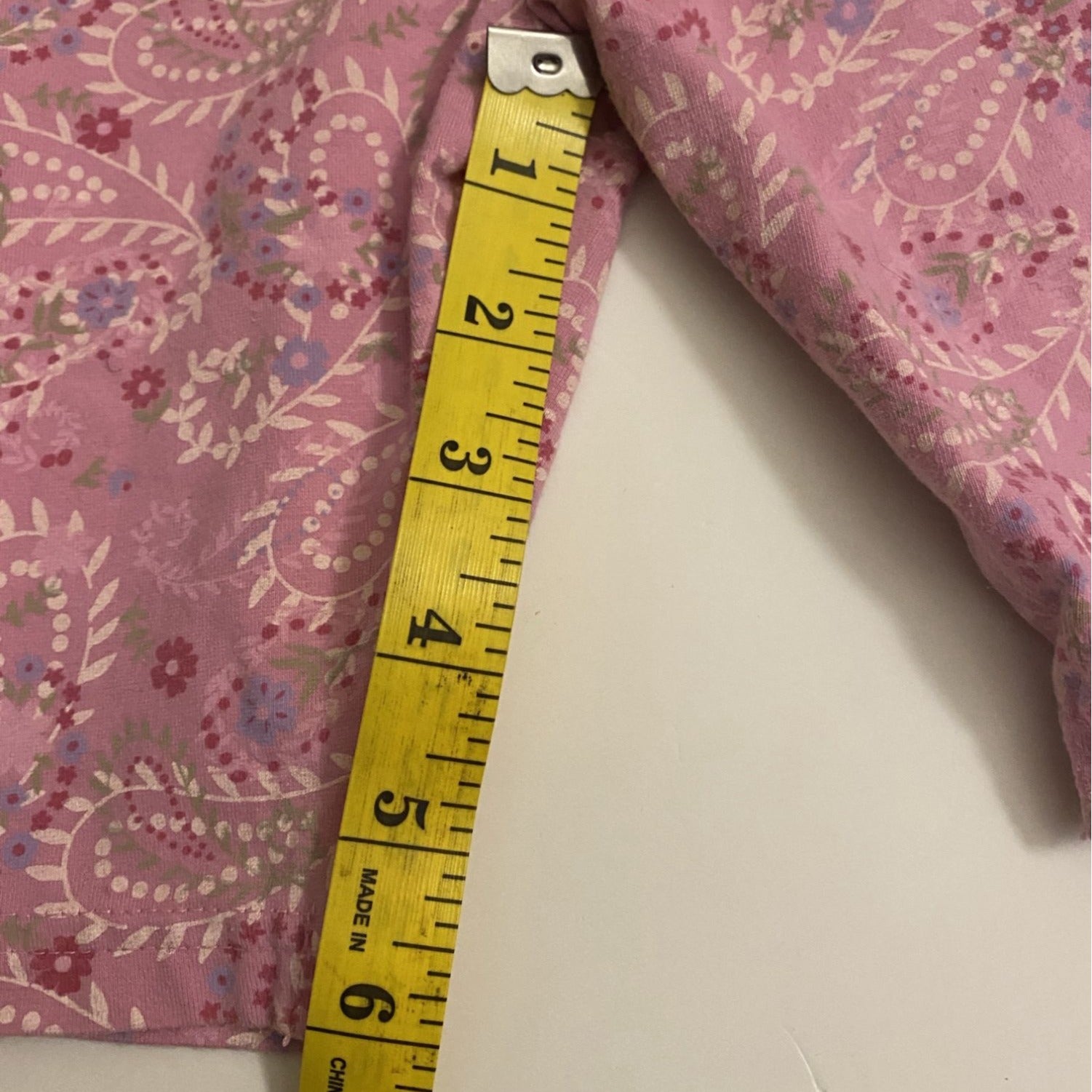 Disney Baby Girl Pink Floral Patterned Pants Size 0-3 Months Soft Elastic Waist