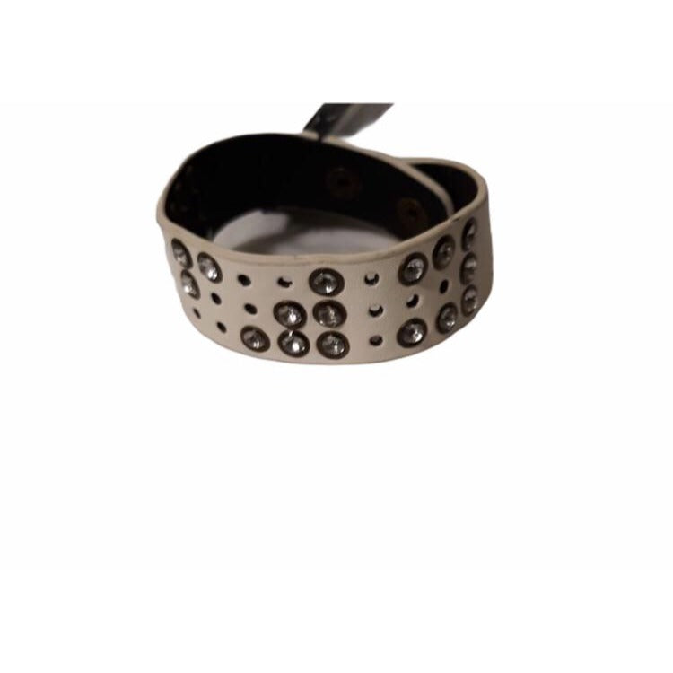 Rue21 Women's White Studded Bracelet Fashion Jewelry Snap Closure