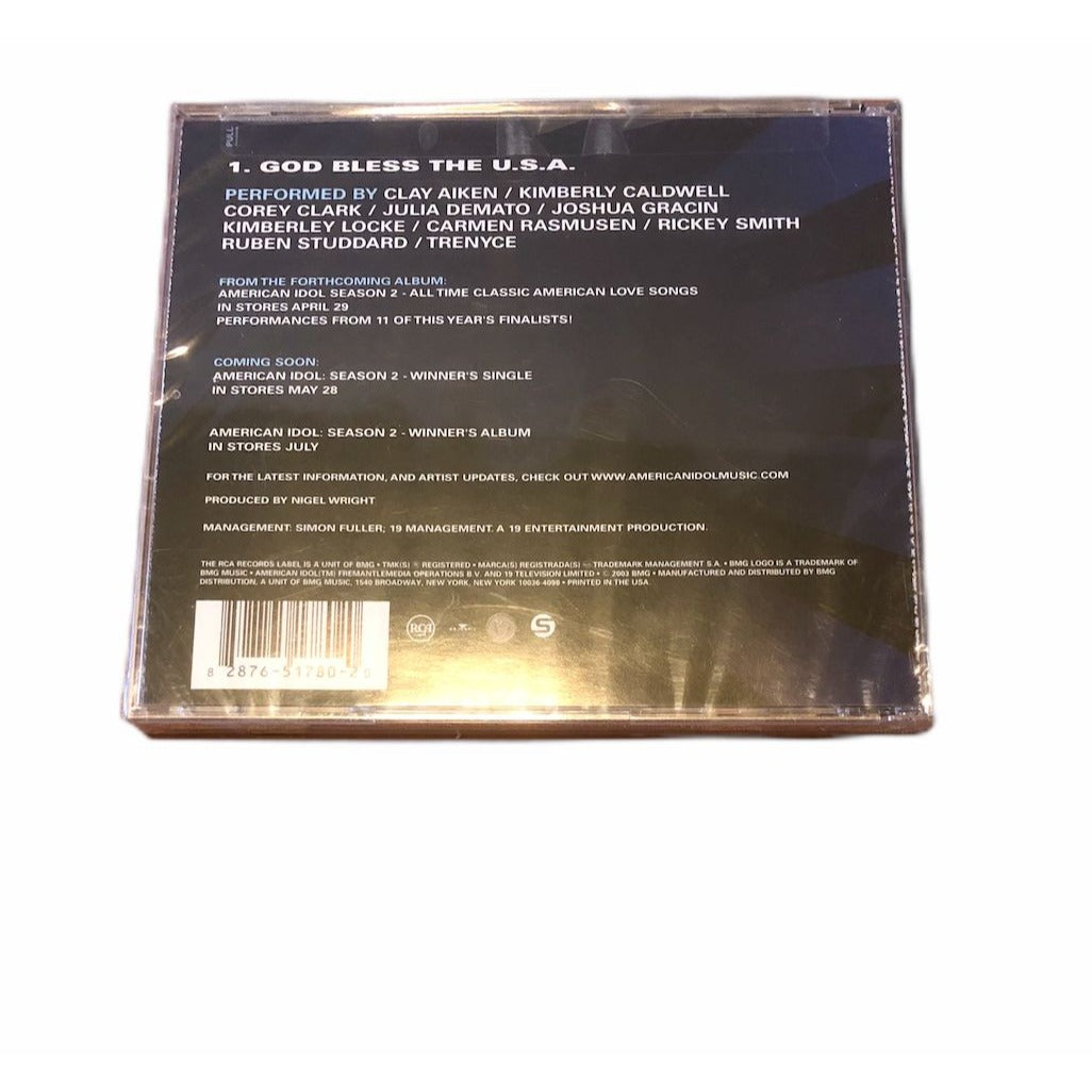 American Idol Finalists: God Bless The U.S.A. [Single] CD Audio 2003 New Sealed