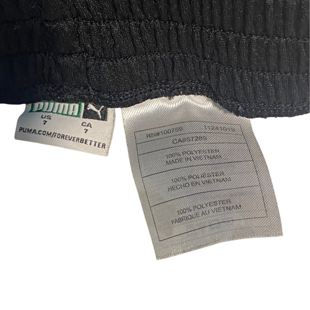 Puma Boys Athletic Shorts Size 7 Black & Red Elastic Waist Active 100% Polyester